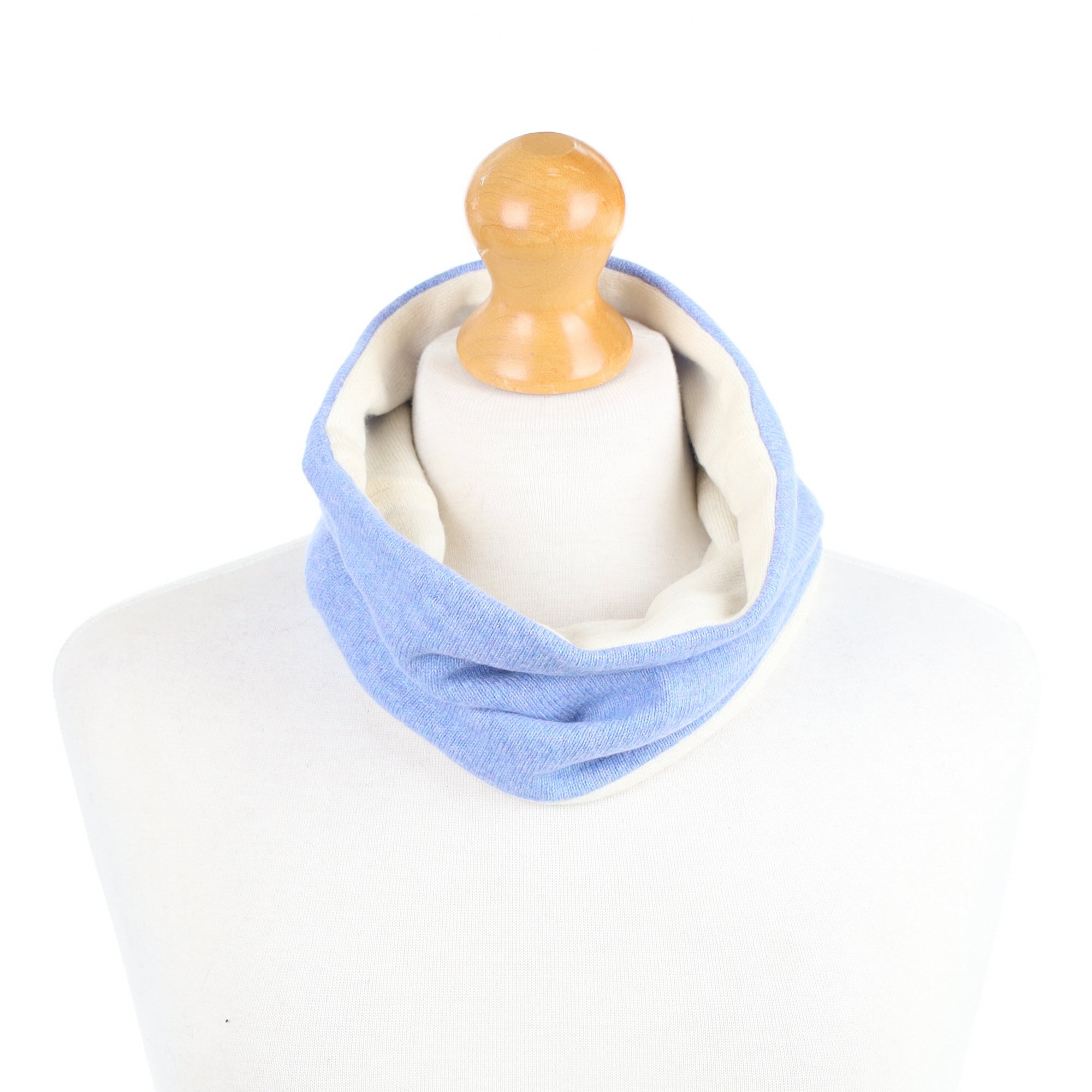 Bluebell Blue and Cream Neck Warmer