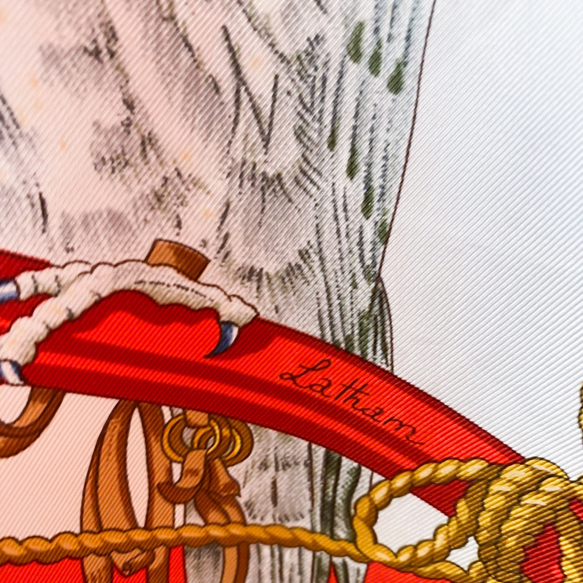Boxed Hermes Oiseaux du Roy Vintage Silk Scarf