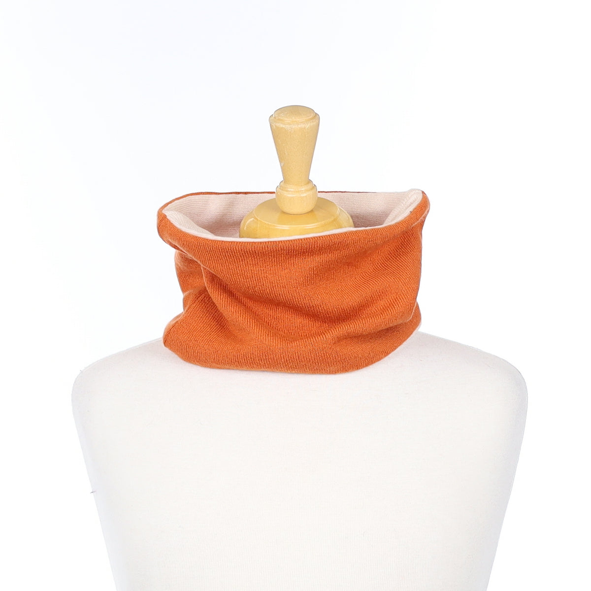 Sienna Orange and Oyster Neck Warmer