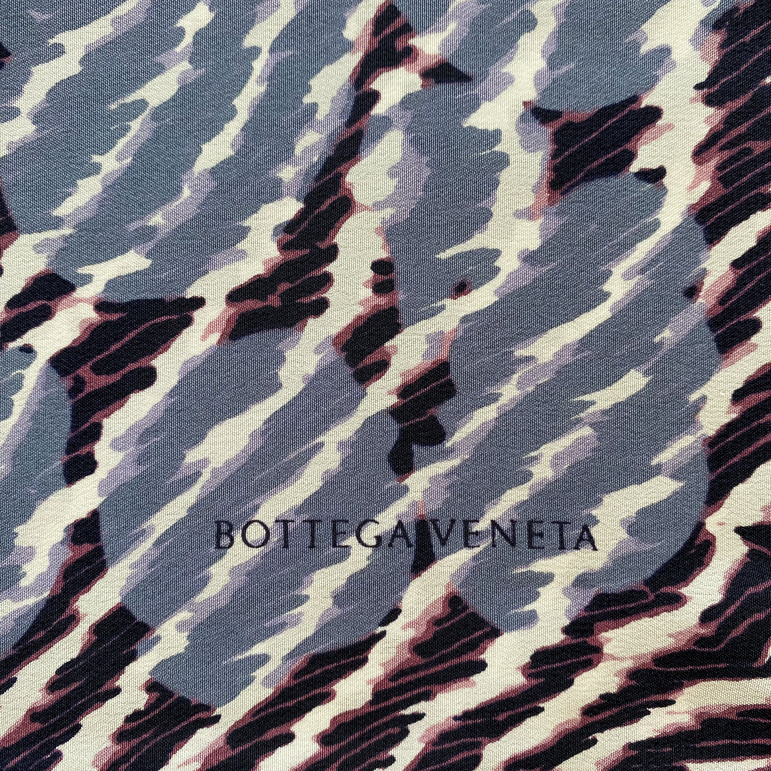 Bottega Veneta Animal Print Designer Silk Scarf