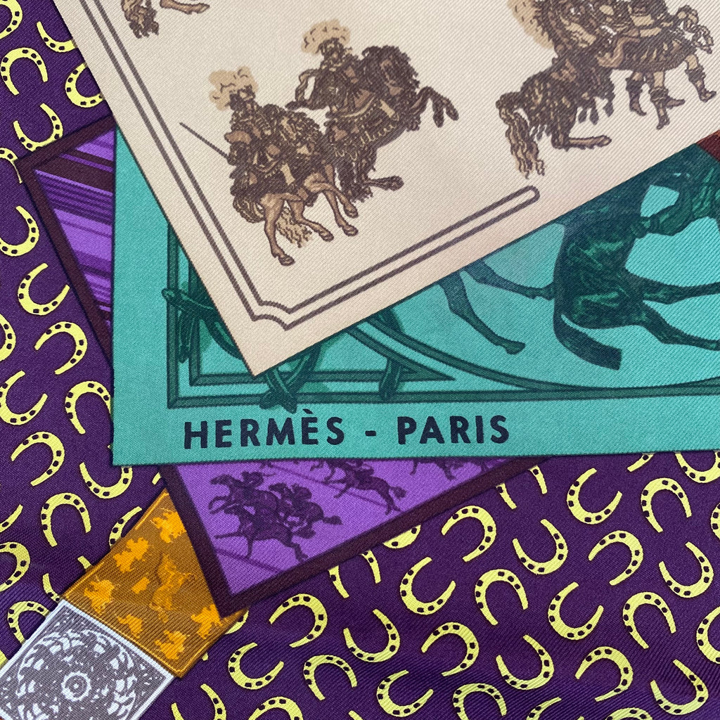 Hermès A Cheval sur mon Carré Silk Scarf Quite Rare
