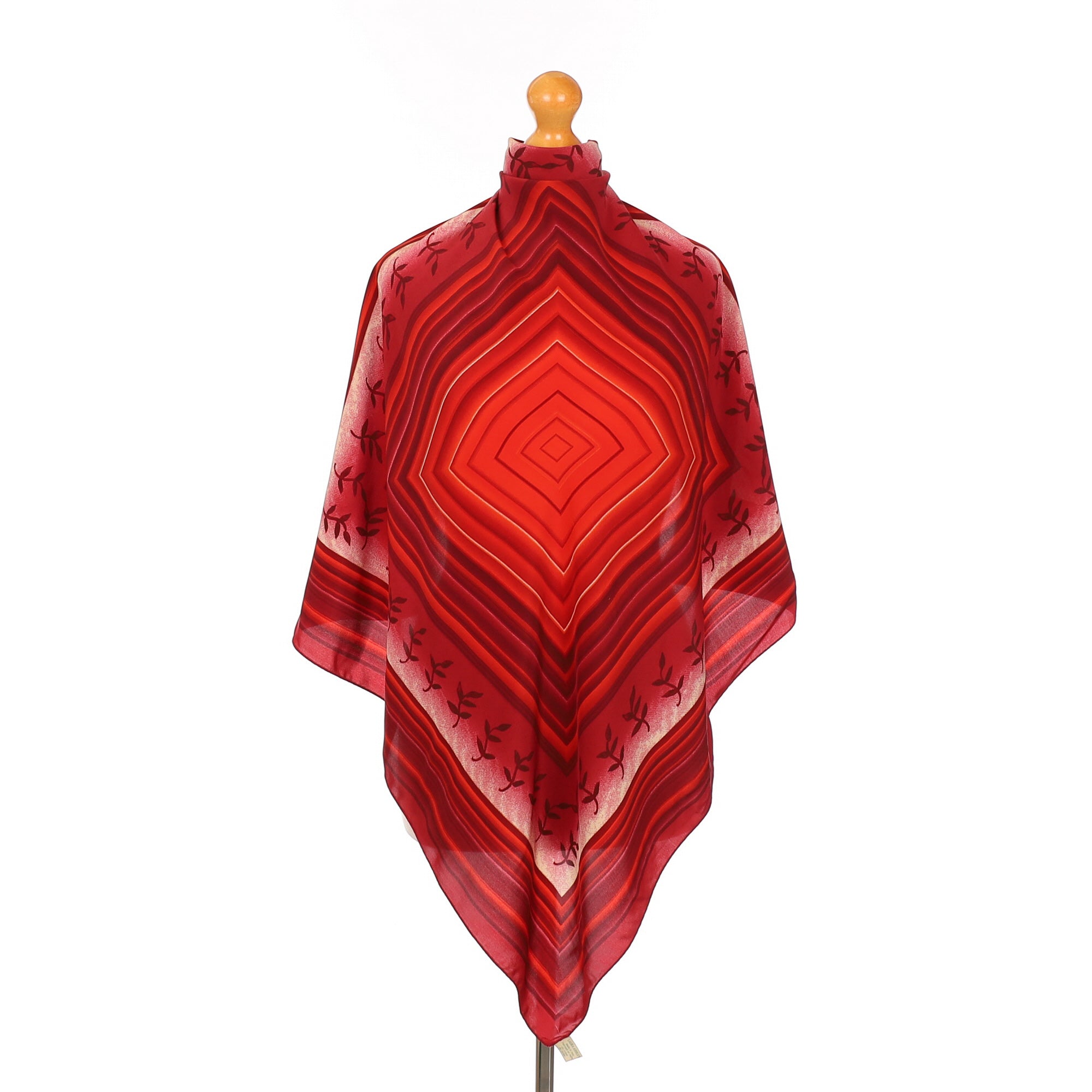 Laura Ashley Red Silk Scarf