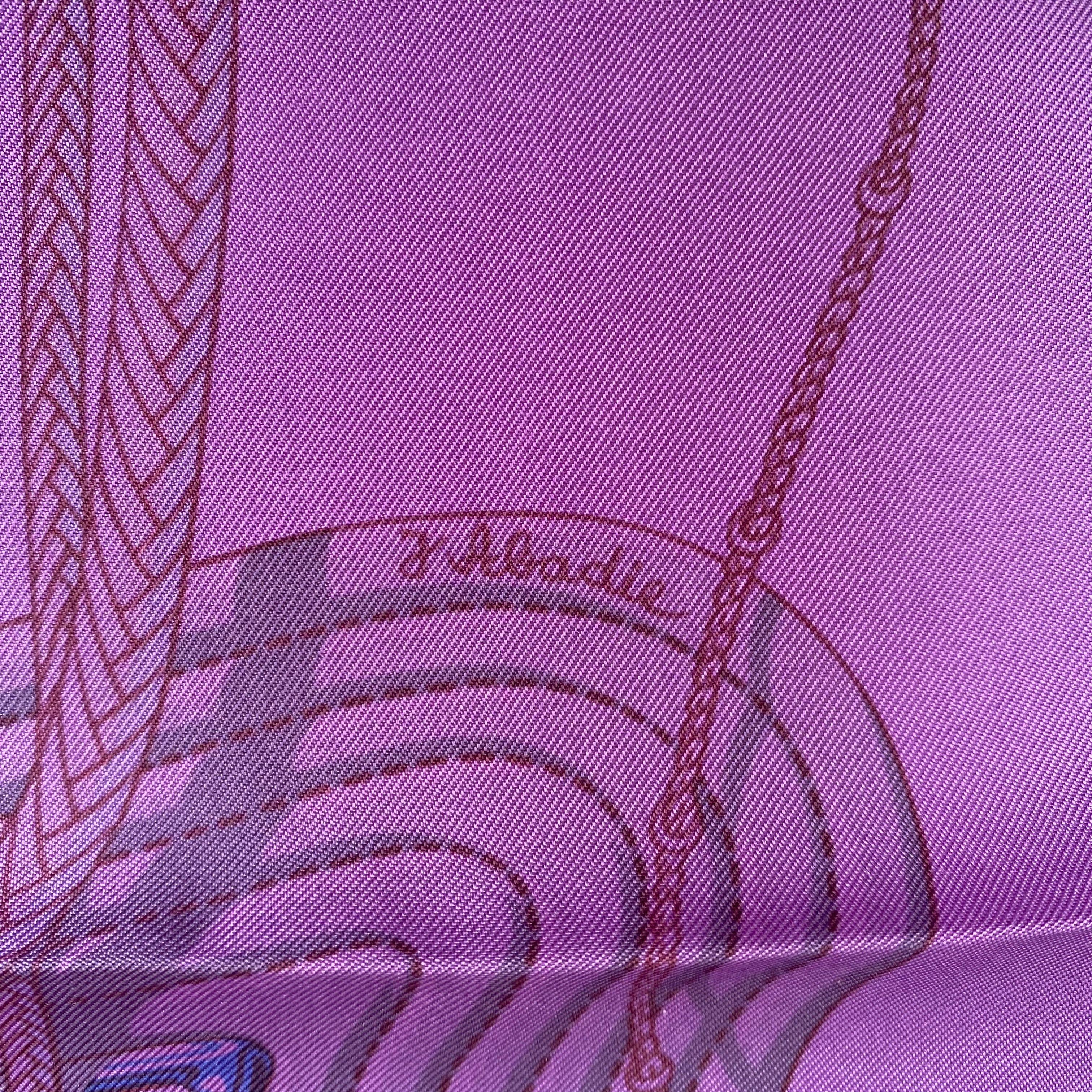 Immaculate Boxed Hermès Clic Clouc Silk Scarf