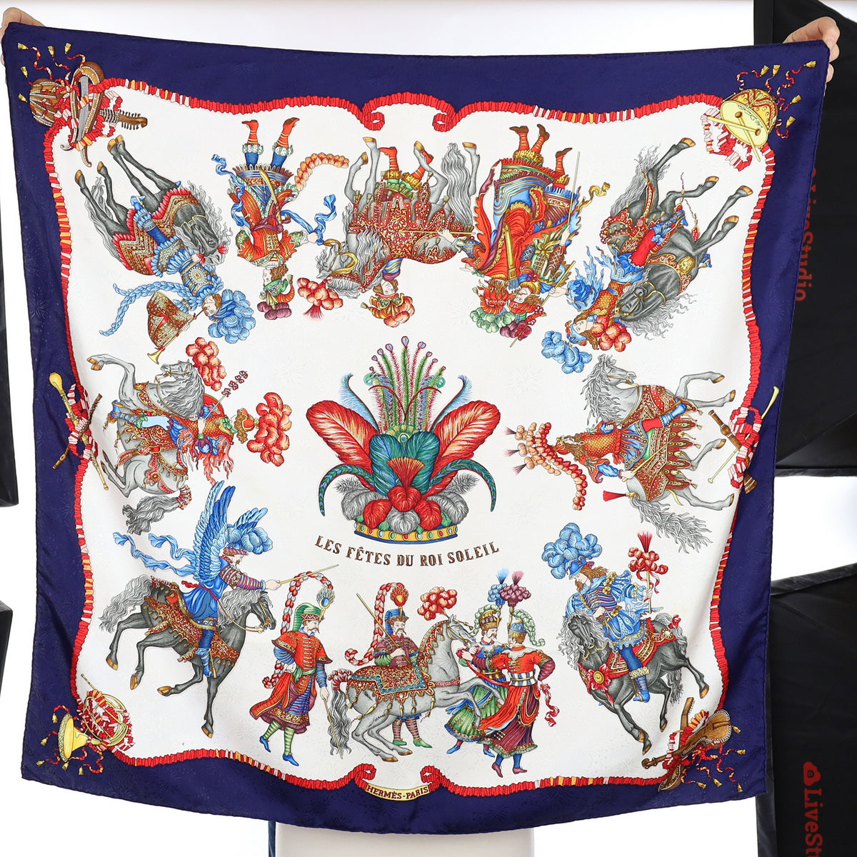 Hermès Les Fêtes du Roi Soleil Silk Scarf