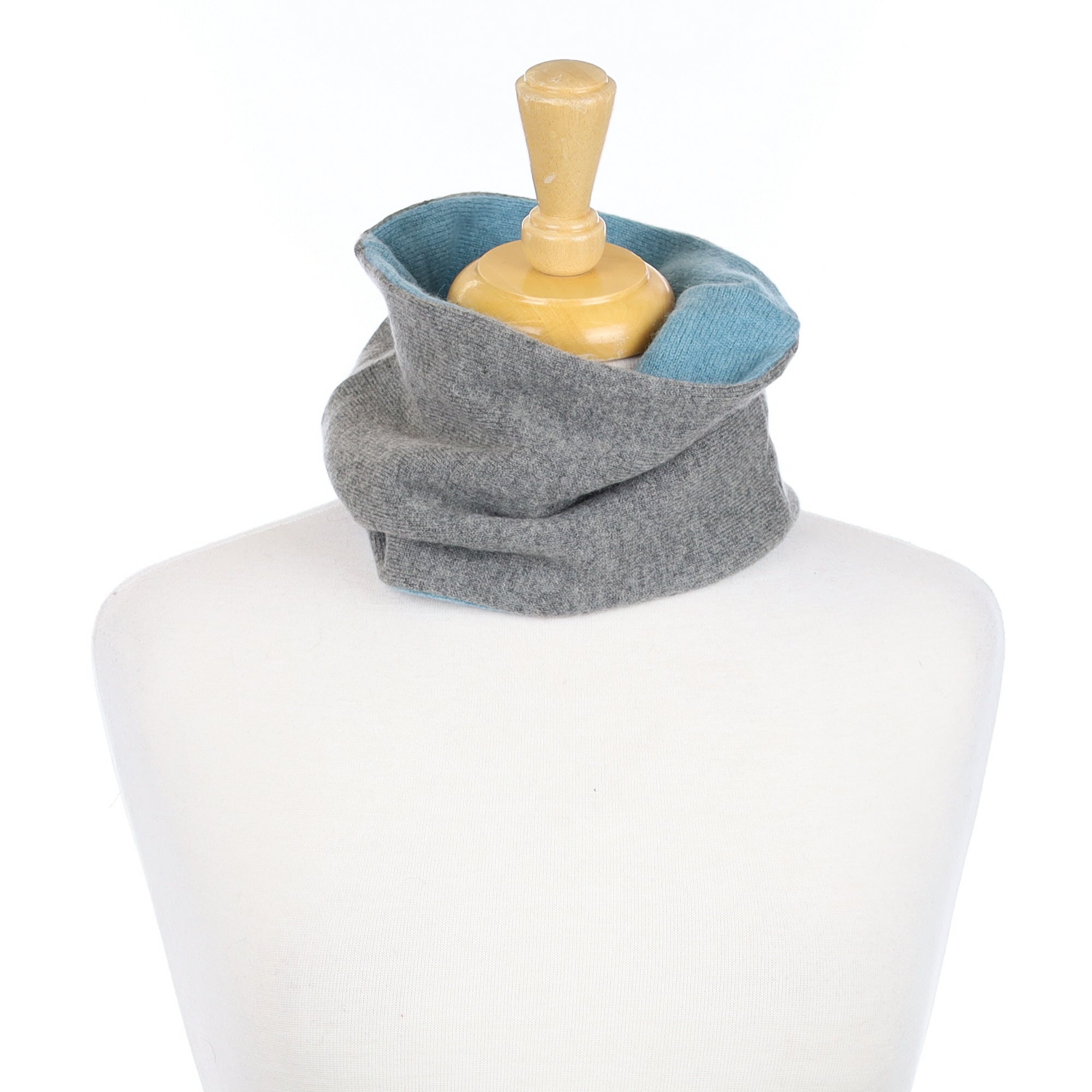 Ash Grey and Duck Egg Neck Warmer