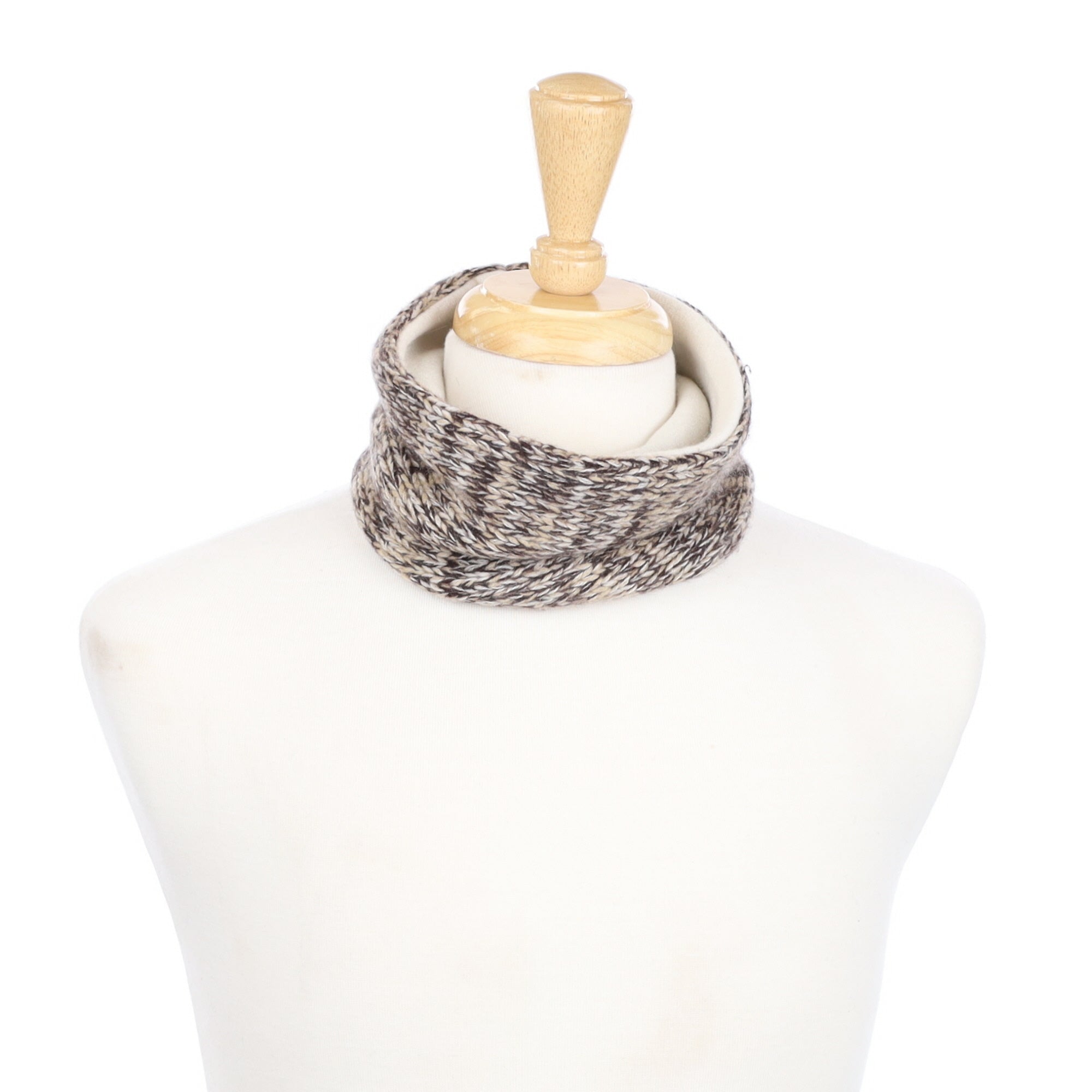 Brown and Cream Chunky Marl Neck Warmer