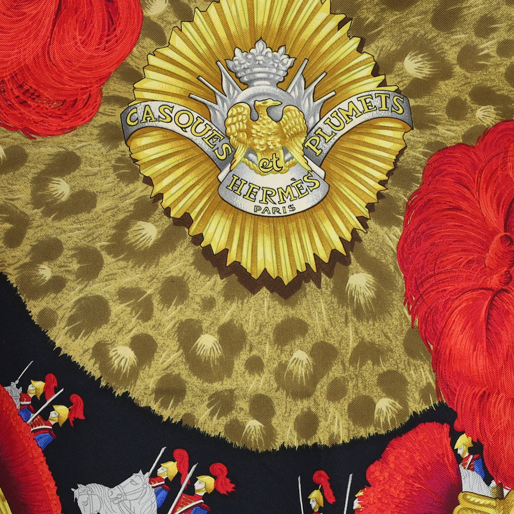 Hermès Casques et Plumets Silk Scarf