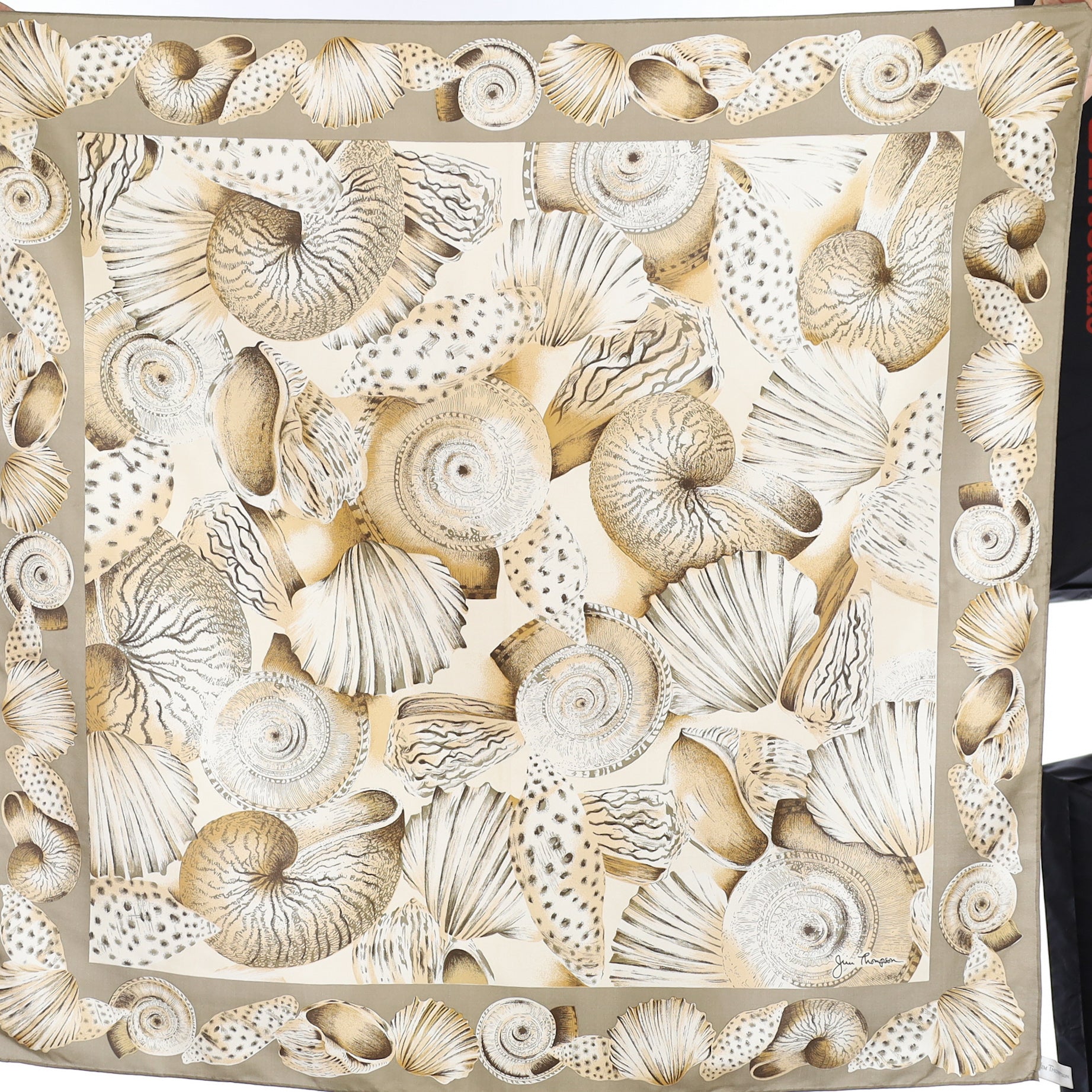 Brand New Jim Thompson Shell Design Silk Scarf