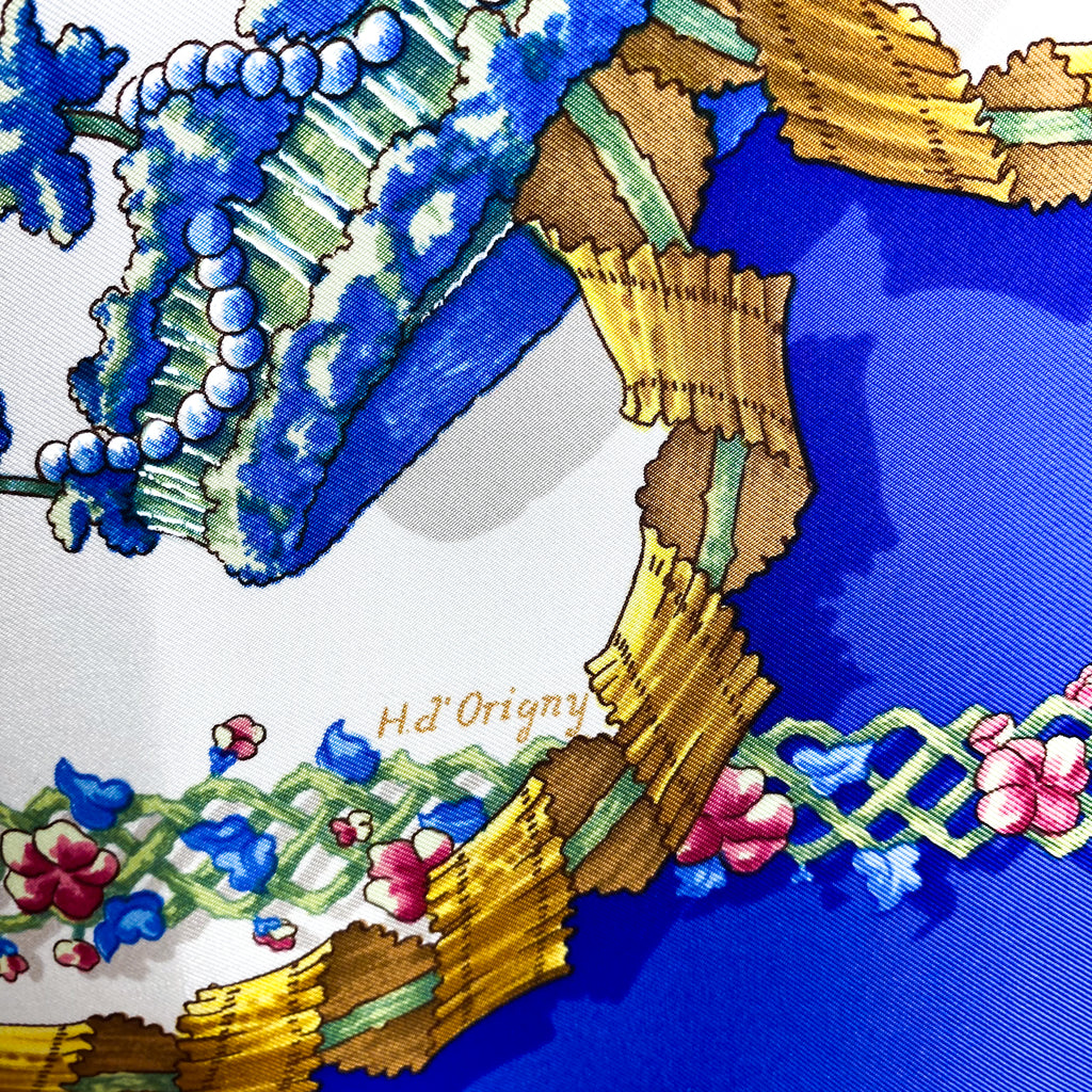 Boxed Hermes Le Sacre du Printemps Vintage Silk Scarf