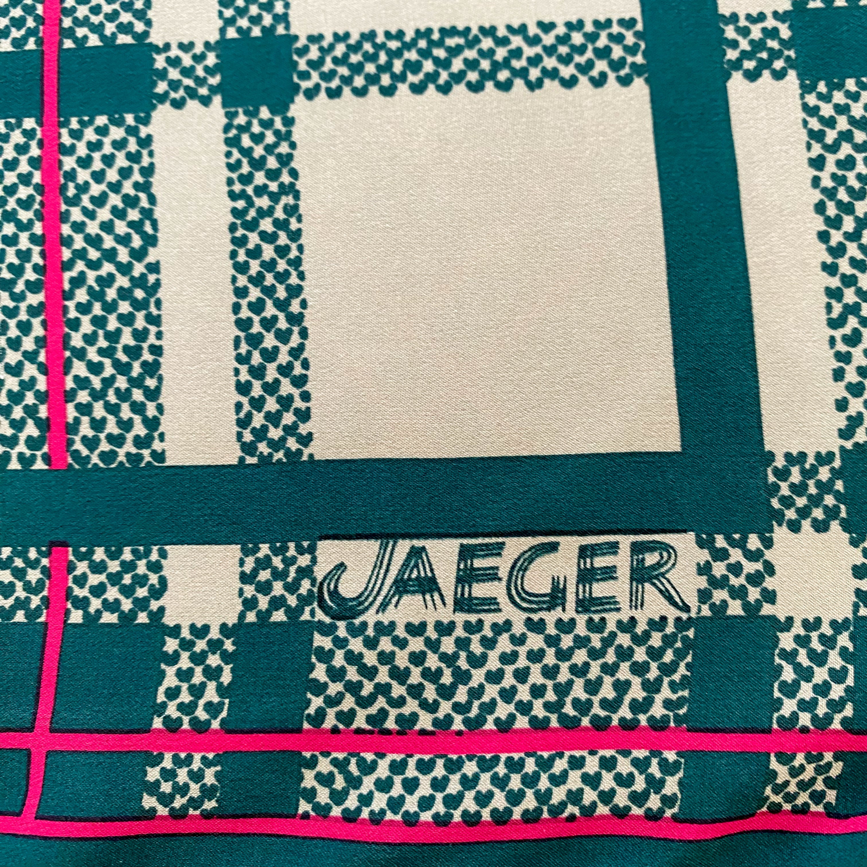 1980’s Jaeger Checked Silk Scarf