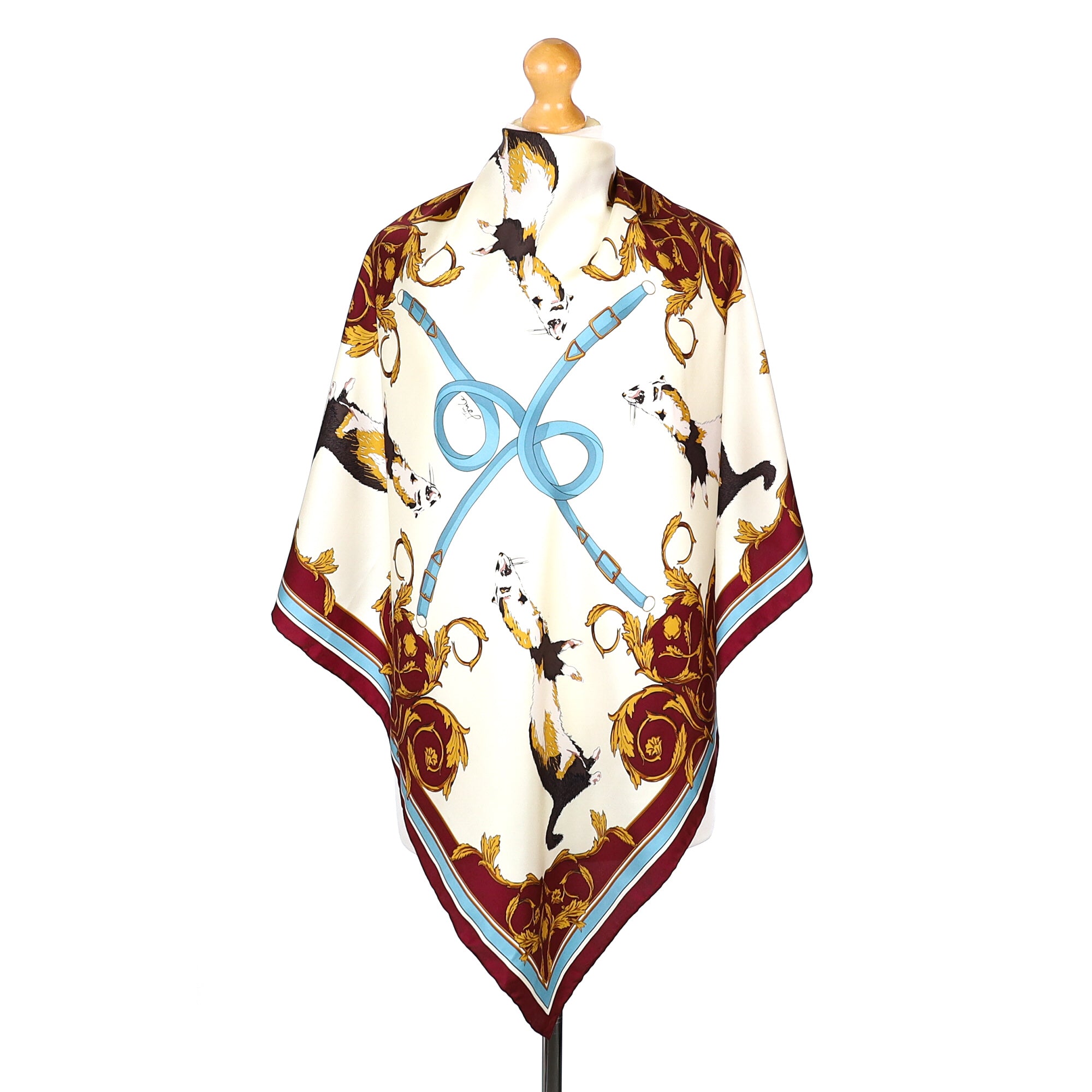 Brand New Tom Joule Weasel Design Silk Scarf