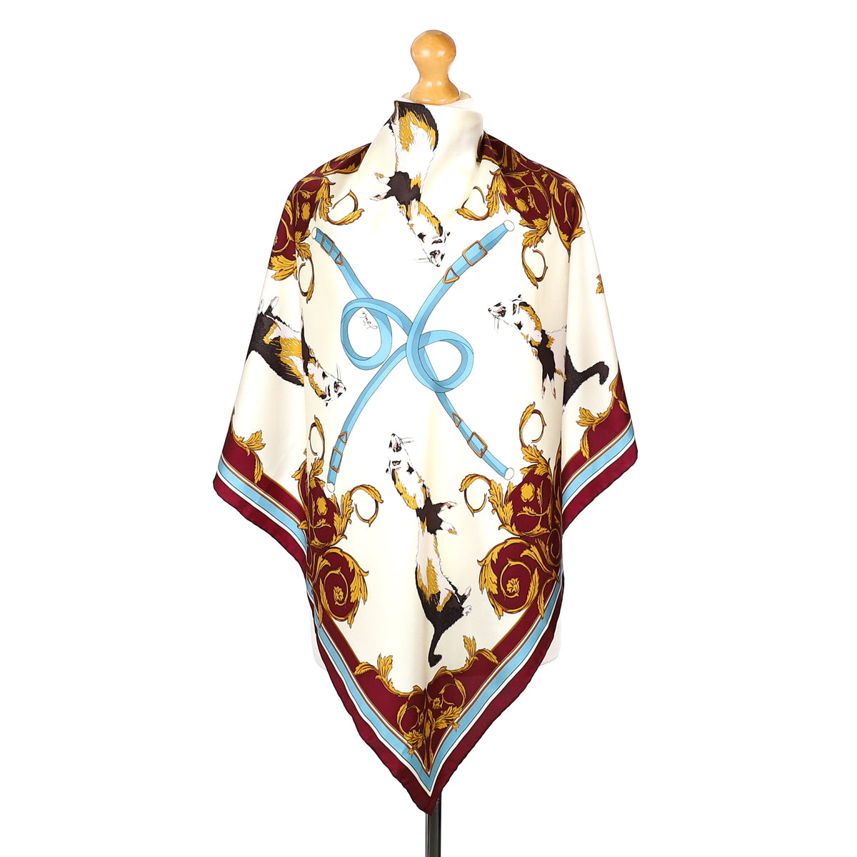 Brand New Tom Joule Weasel Design Silk Scarf