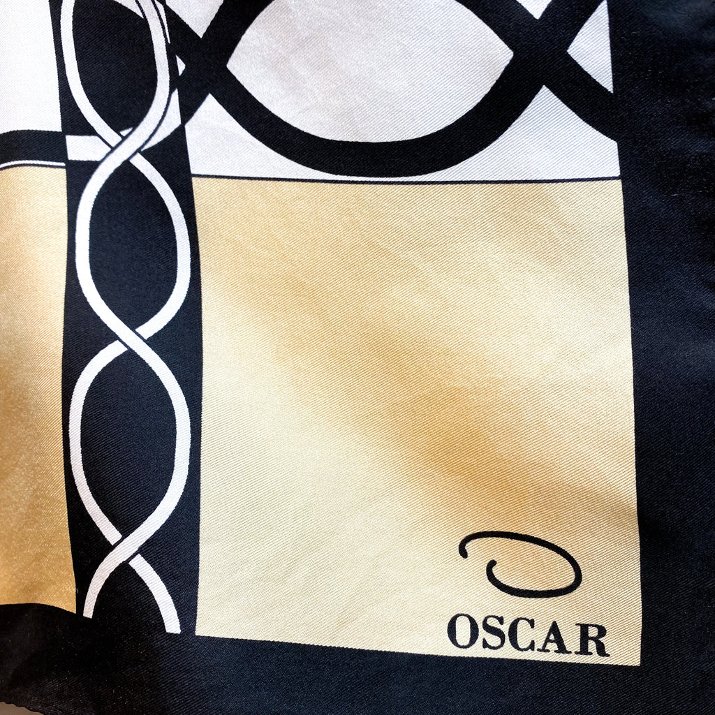 Striking Oscar de la Renta Silk Scarf