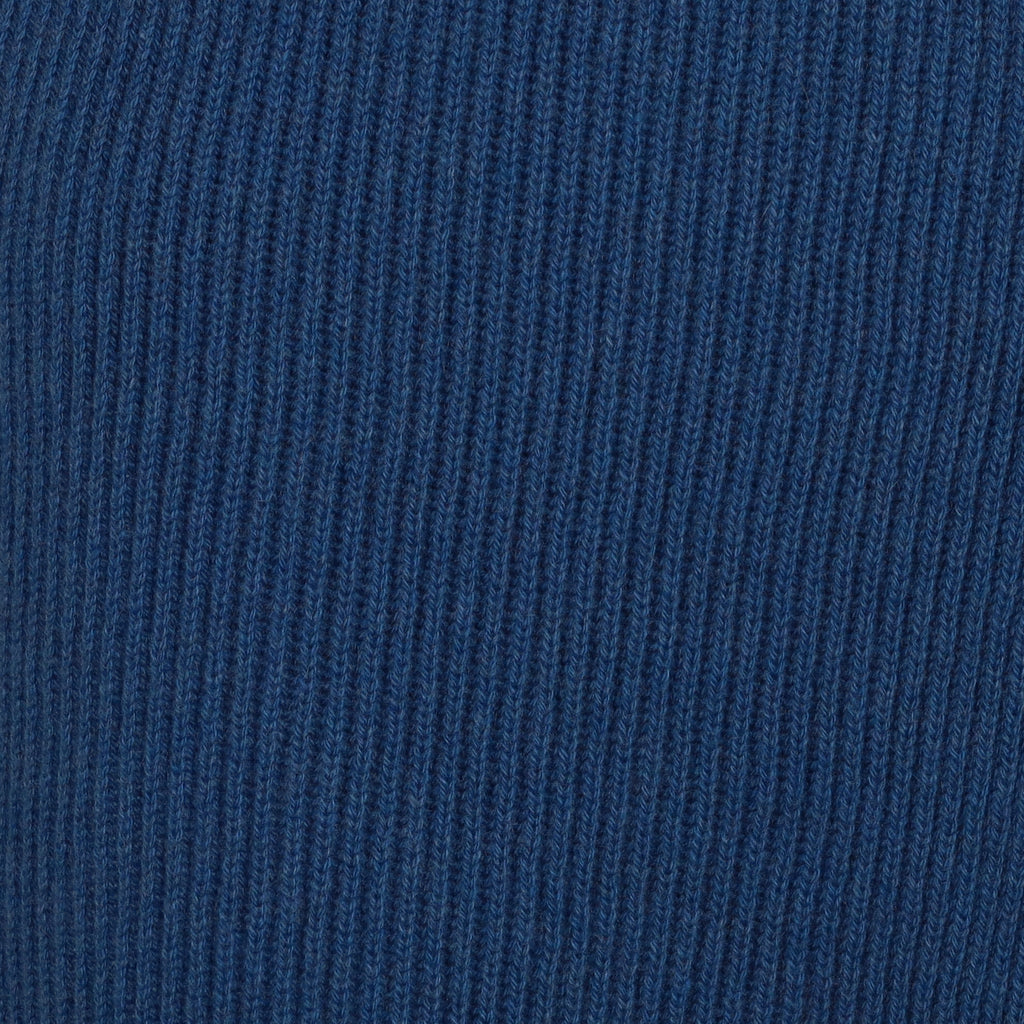 Brand New Scottish Ocean Blue Rib Cashmere Scarf