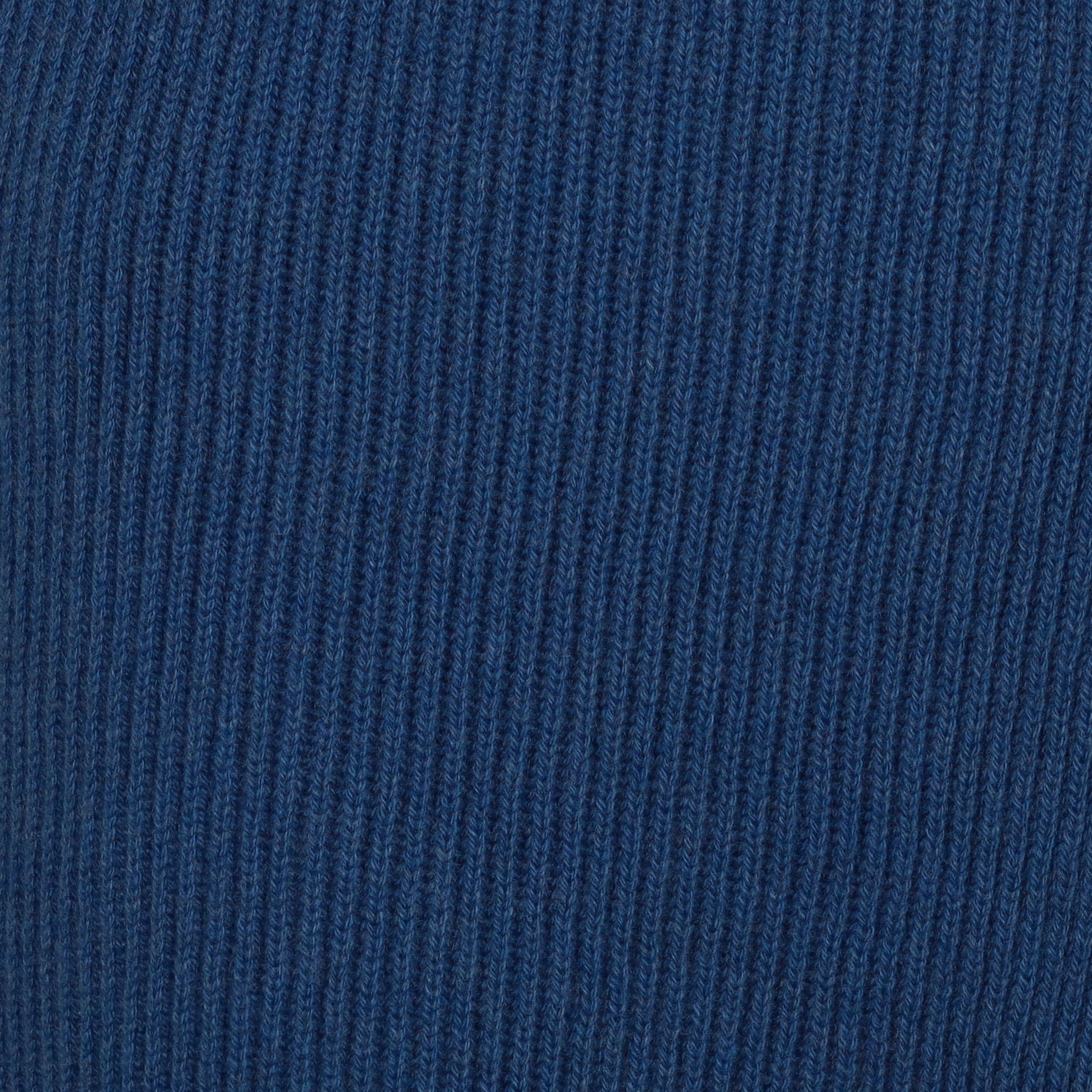 Brand New Scottish Ocean Blue Rib Cashmere Scarf