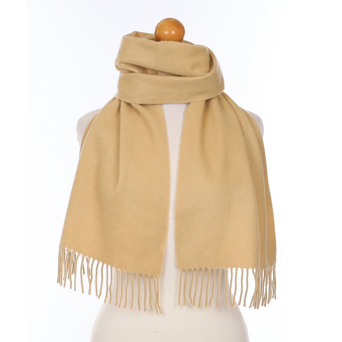 Honey Beige Cashmere Woven Scarf