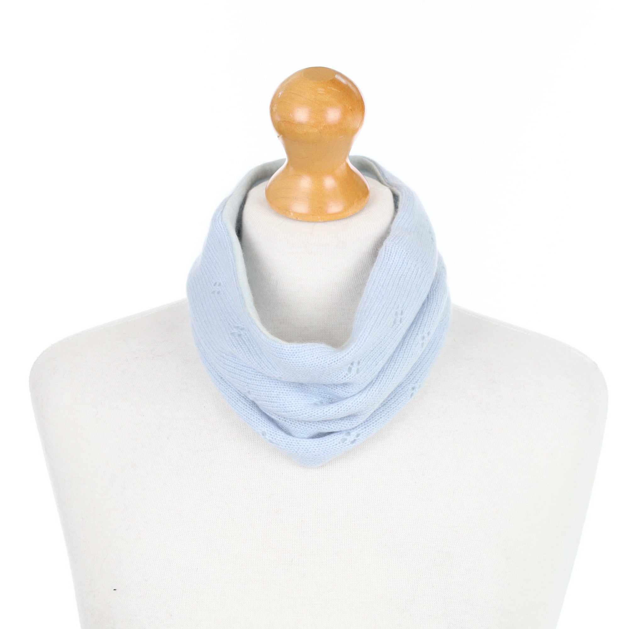 Baby Blue Pattern Knit Neck Warmer