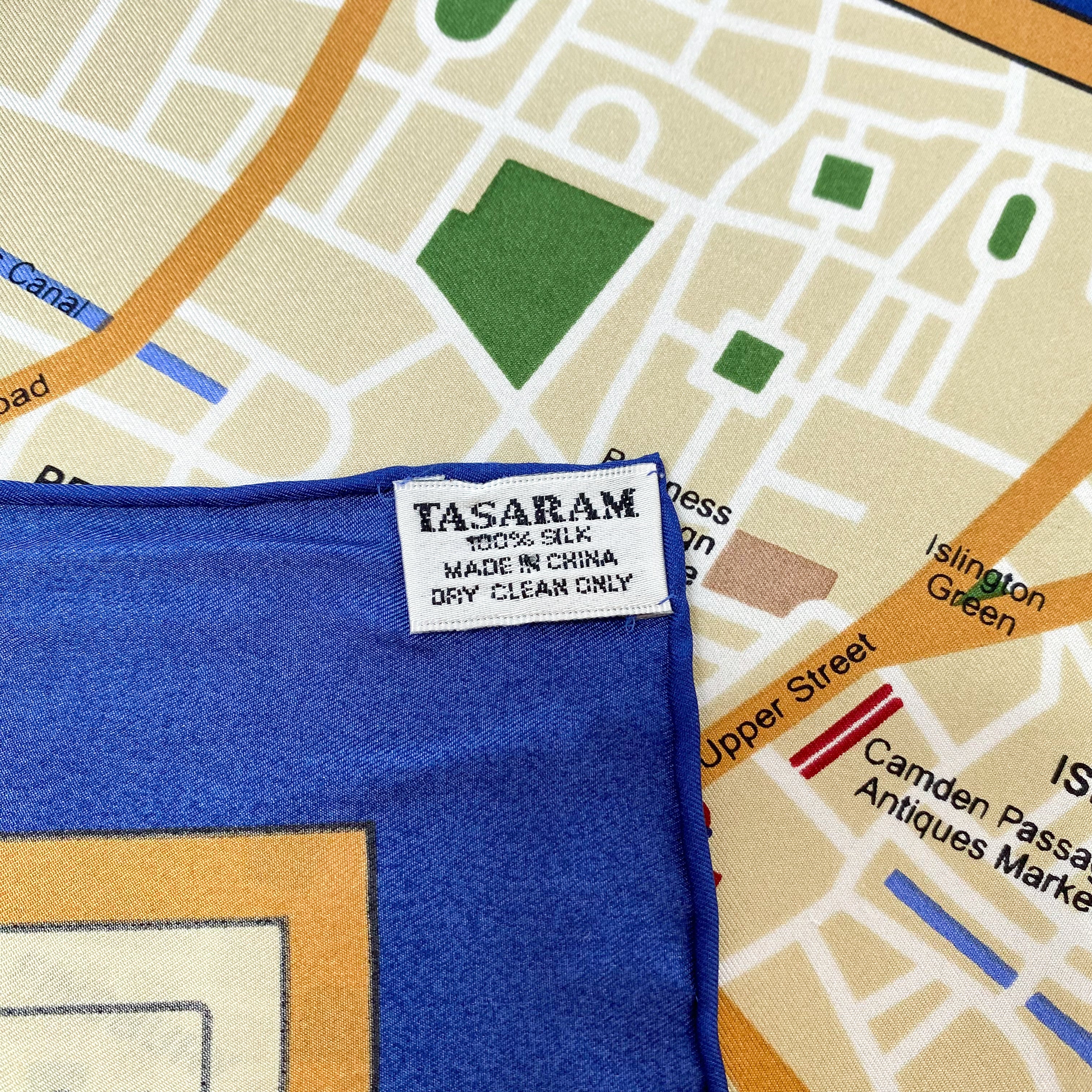 Immaculate Tasaram London Map Silk Scarf