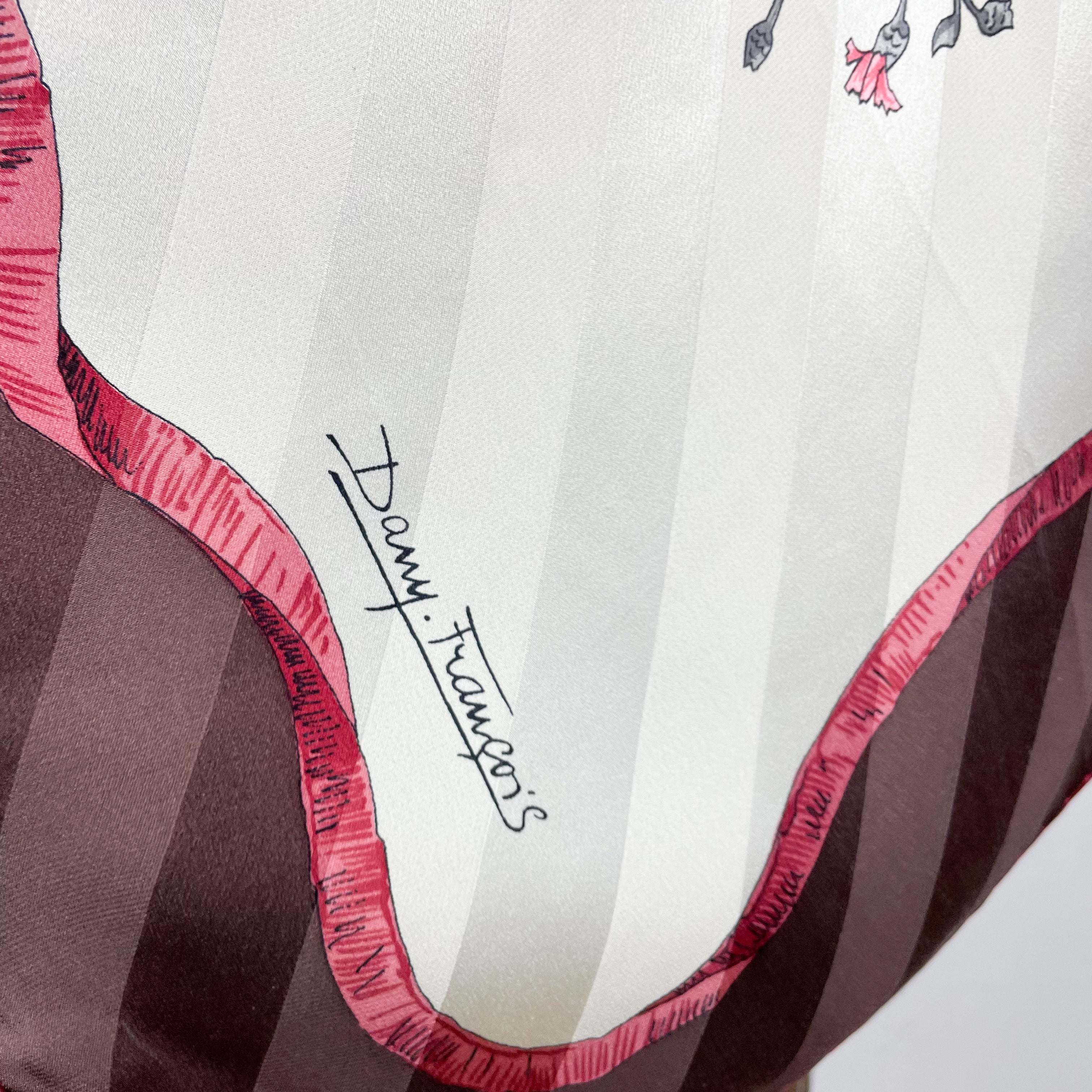 Crêpe Ostinelli Italian Floral Vintage Silk Scarf