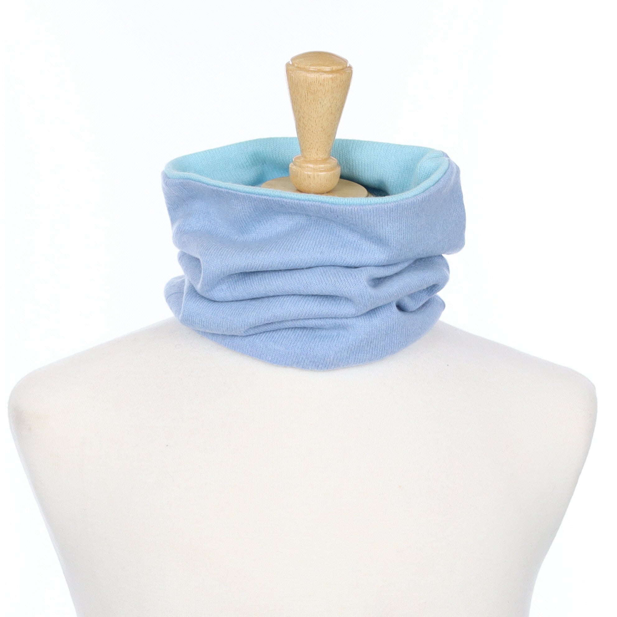 Sky Blue and Aqua Luxury Double Layered Snood