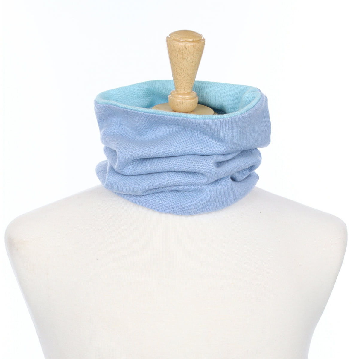 Sky Blue and Aqua Luxury Double Layered Snood