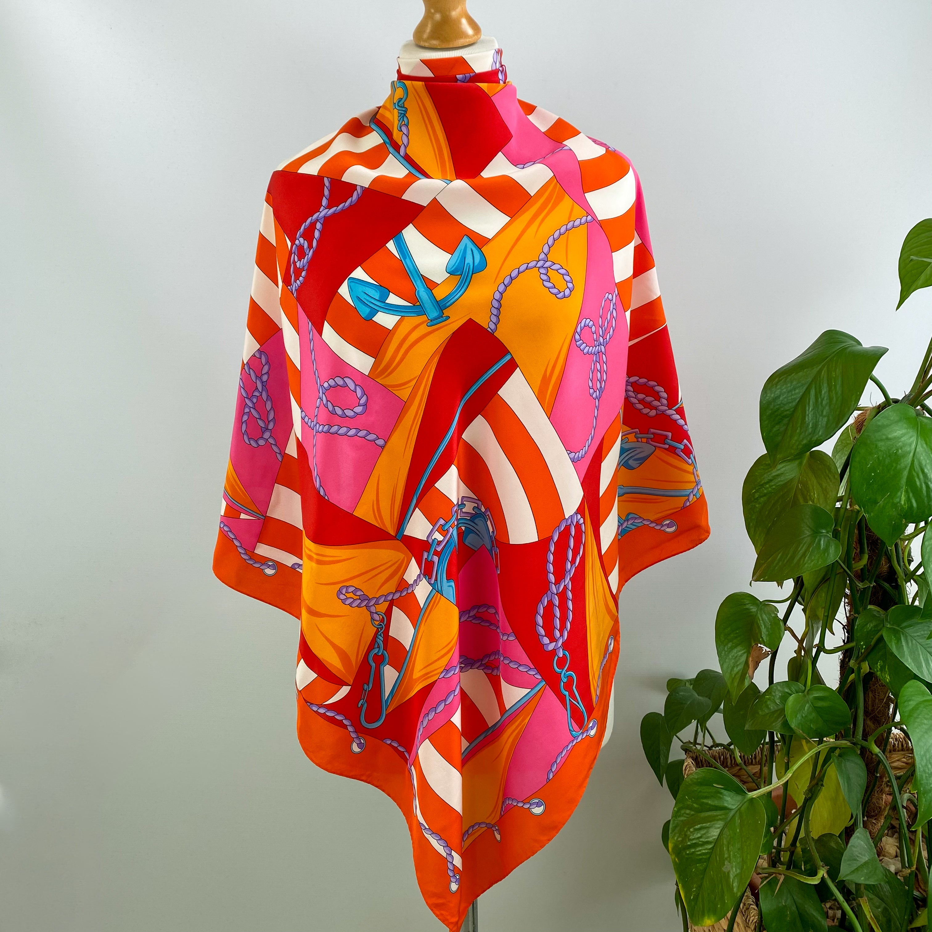 Colourful Nautical Silk Scarf