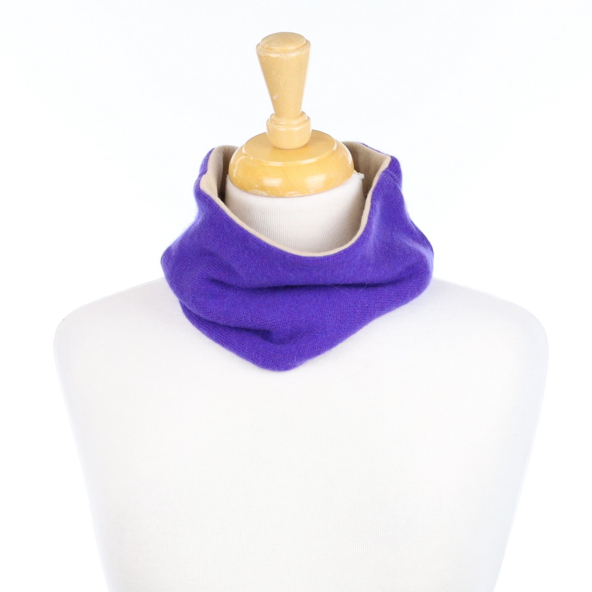 Bright Purple and Beige Neck Warmer