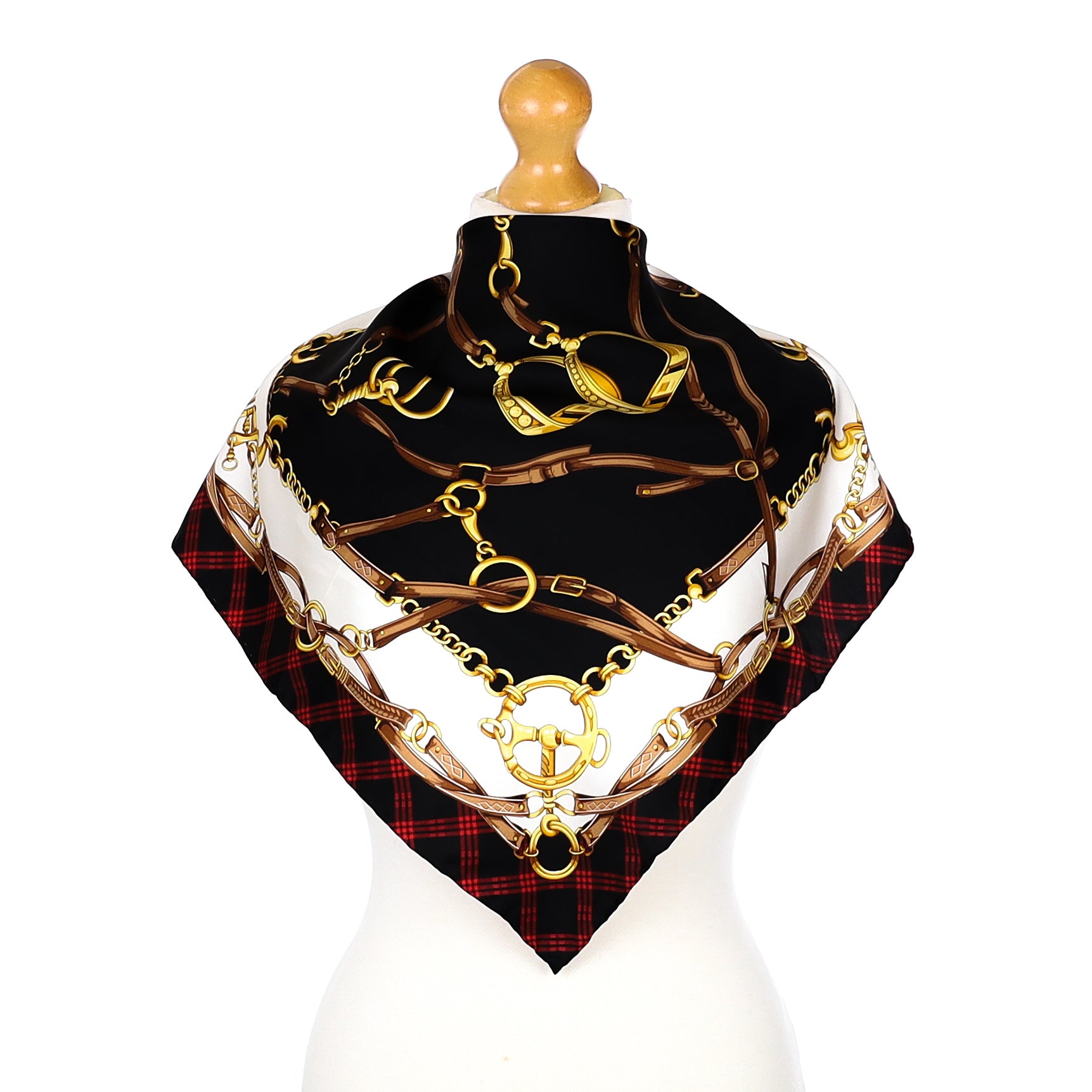 Equestrian Design Small Silk Scarf