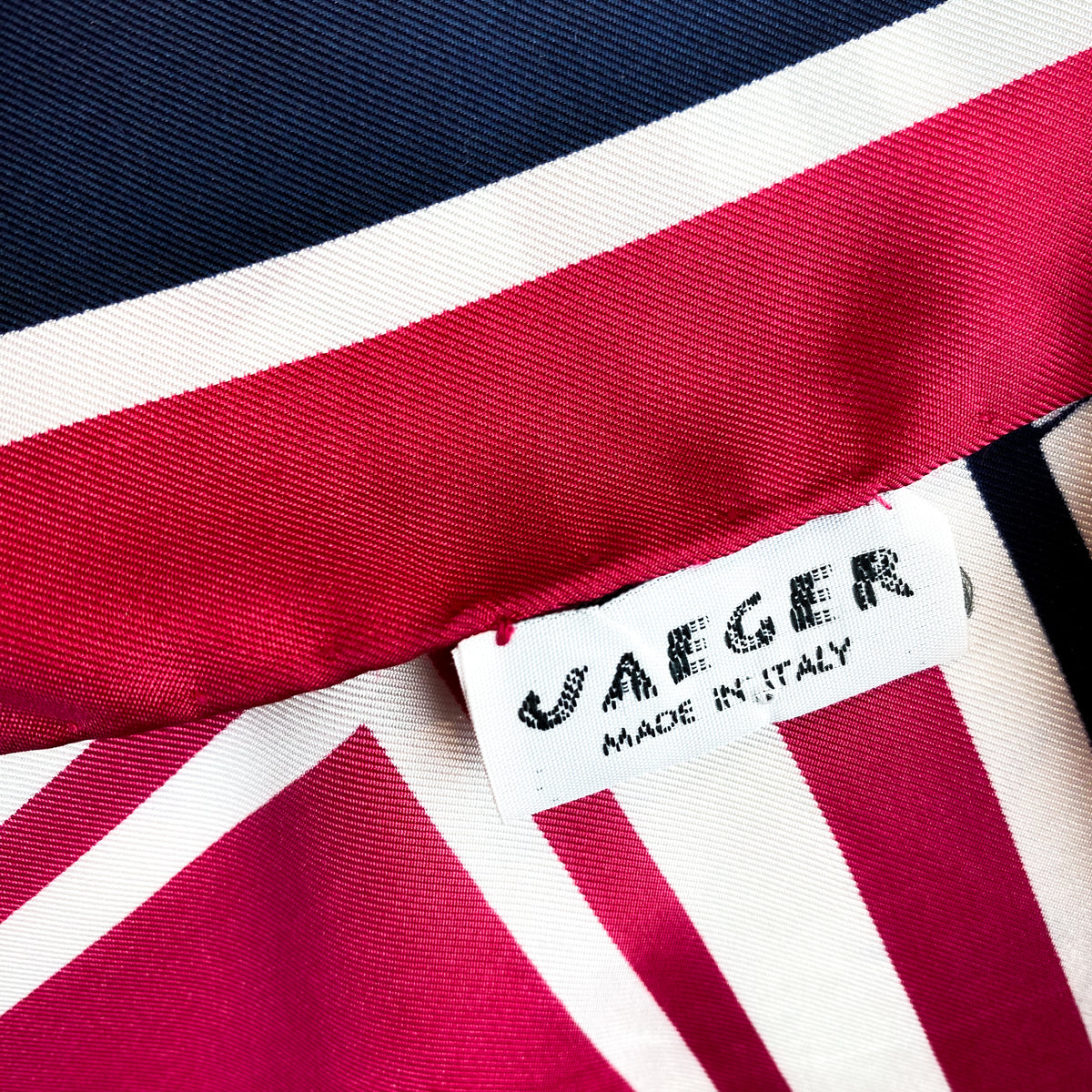 Vibrant Jaeger Logo Silk Scarf