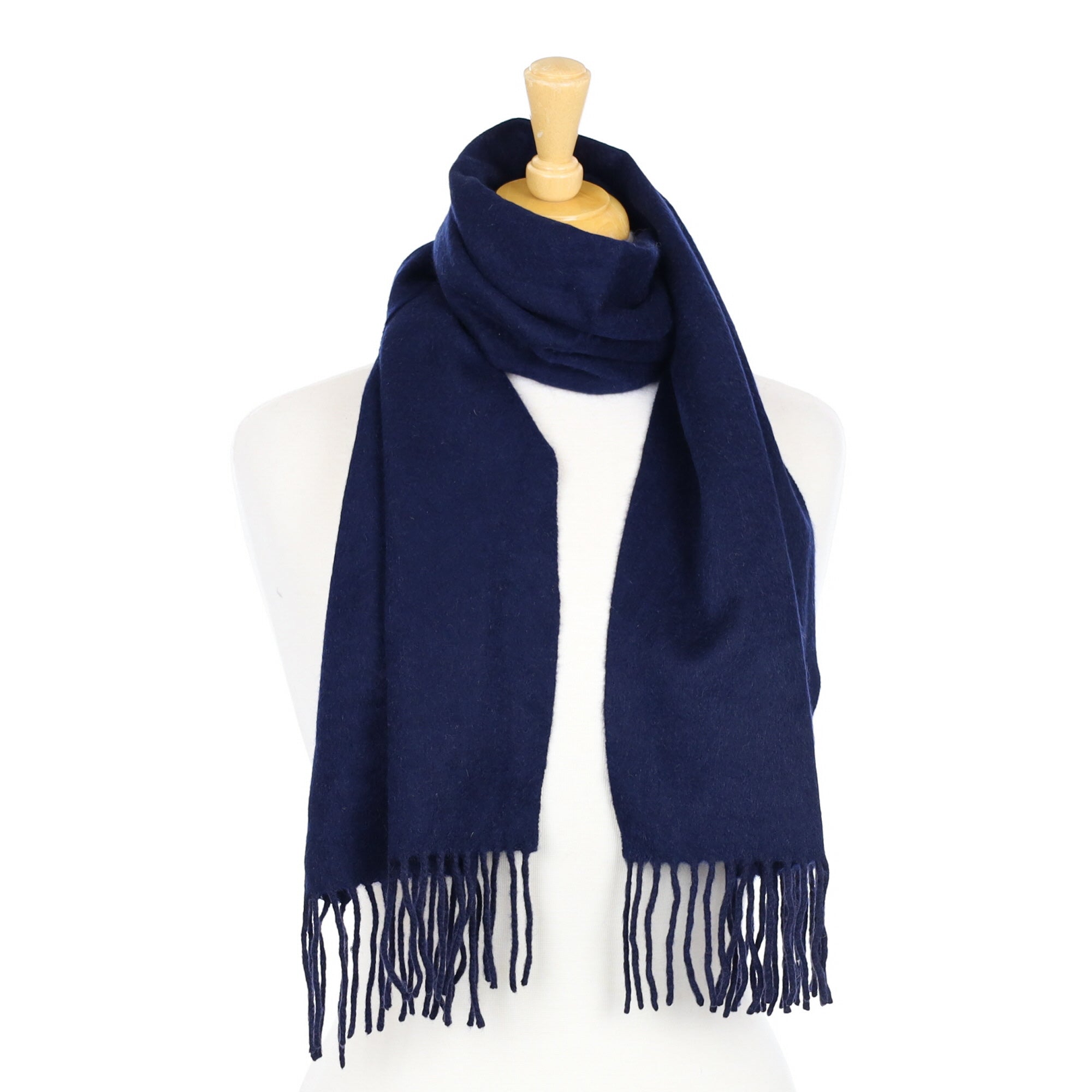 Navy Cashmere Woven Scarf