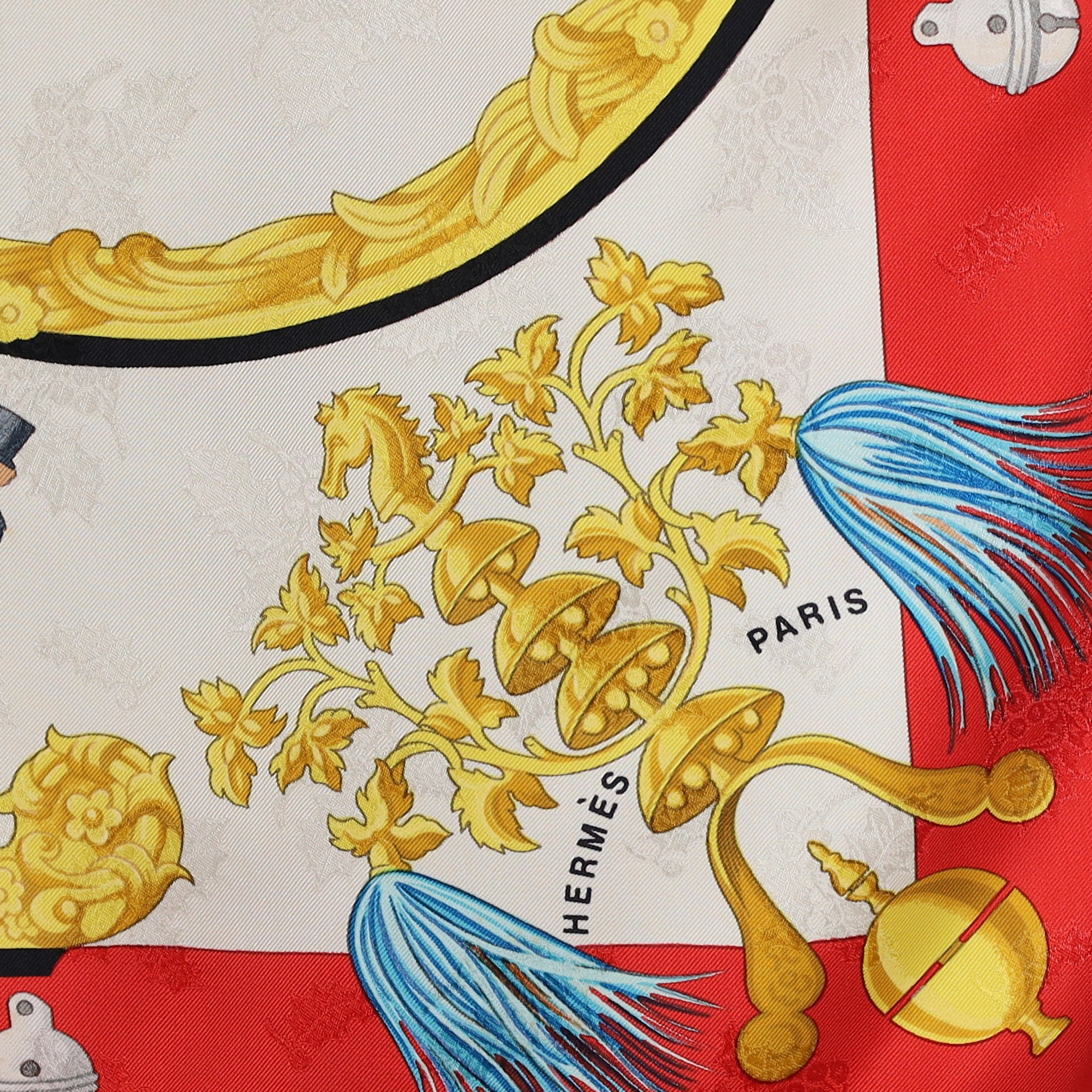 Hermès Plumes et Grelots Silk Scarf