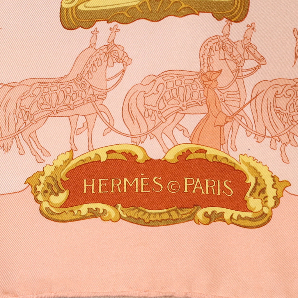Hermès La Berline D’Or Silk Scarf Quite Rare