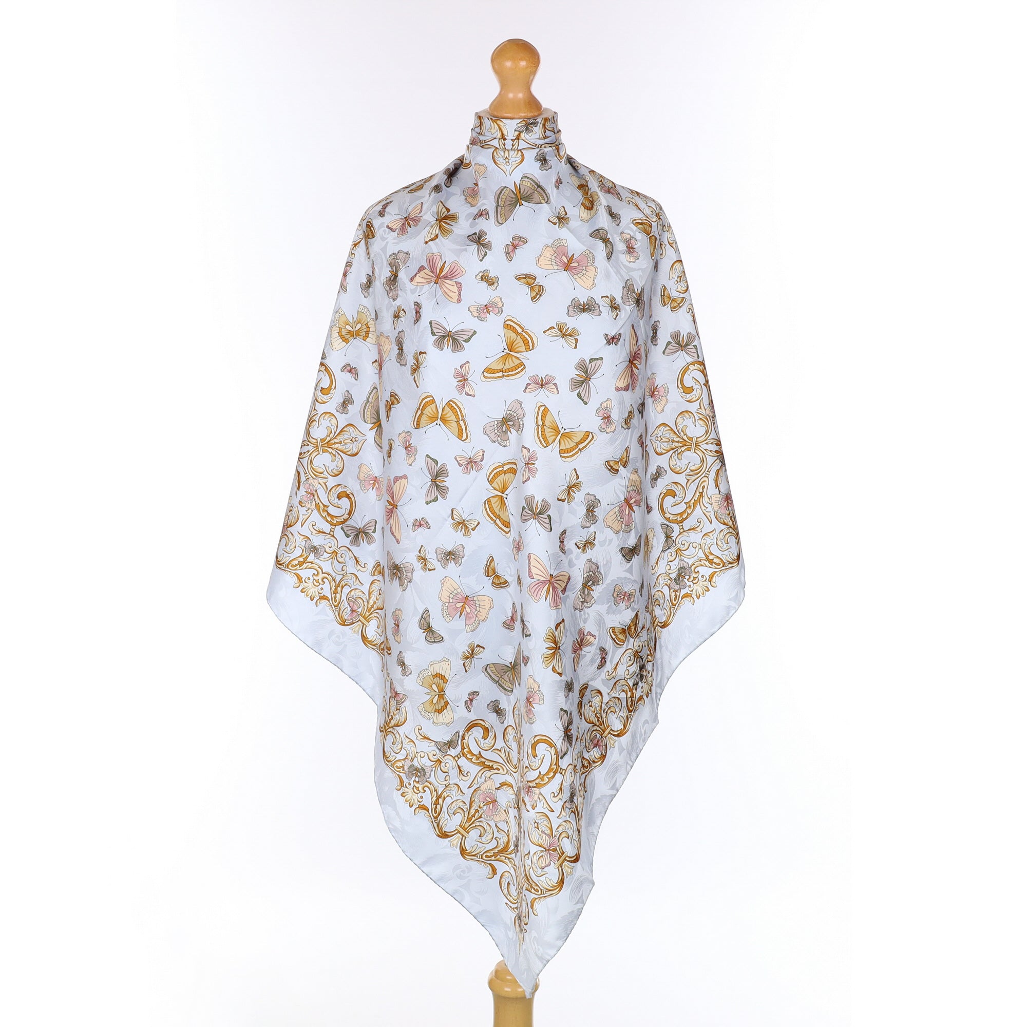Brand New Butterfly Baroque Style Silk Scarf