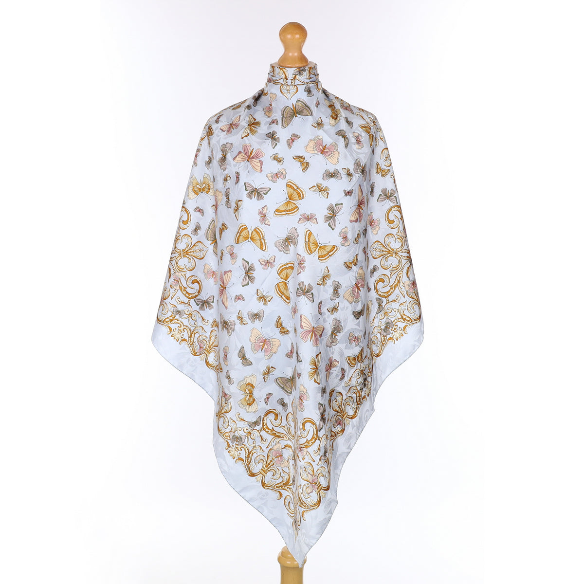 Brand New Butterfly Baroque Style Silk Scarf