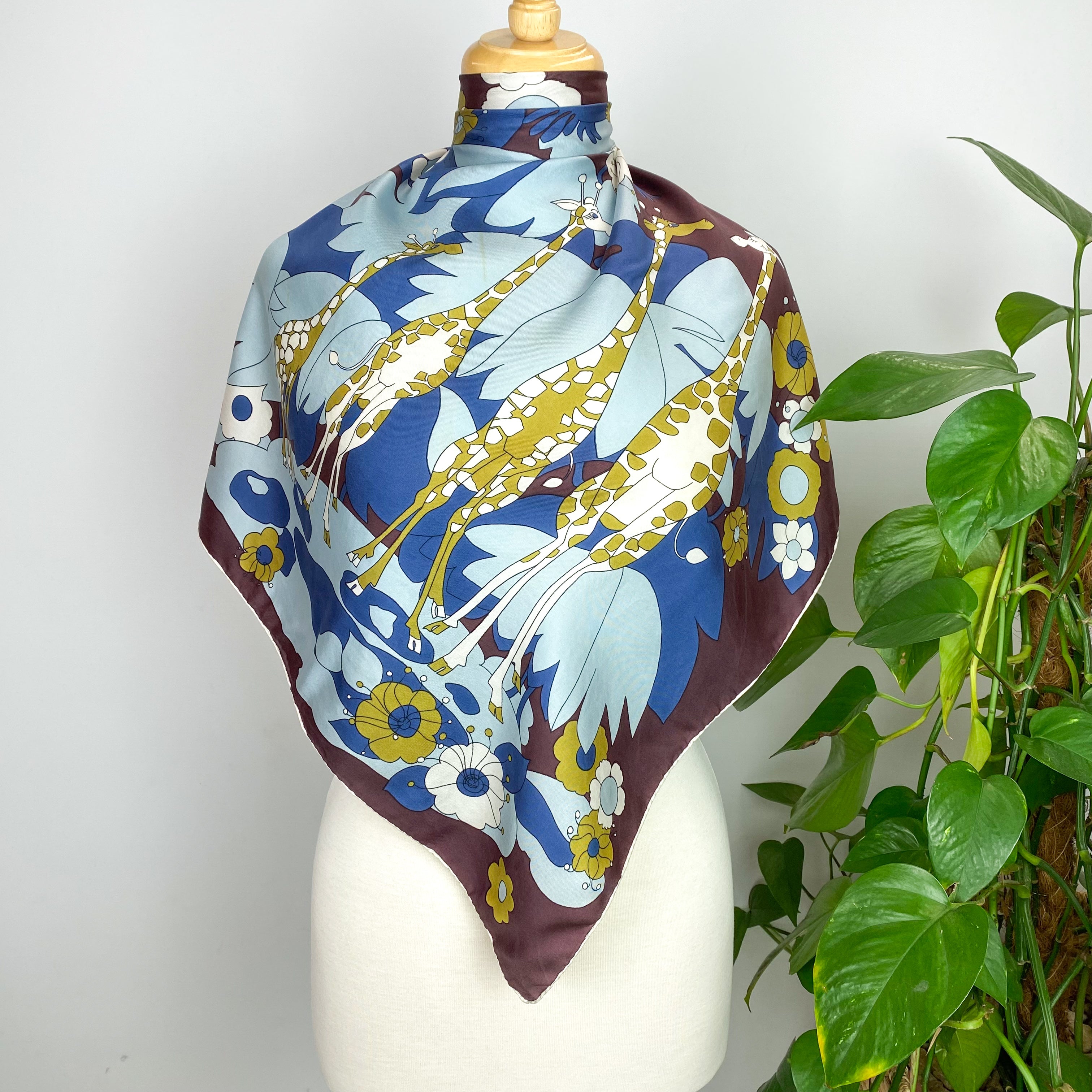 Pierre Cardin Giraffe Vintage Silk Scarf