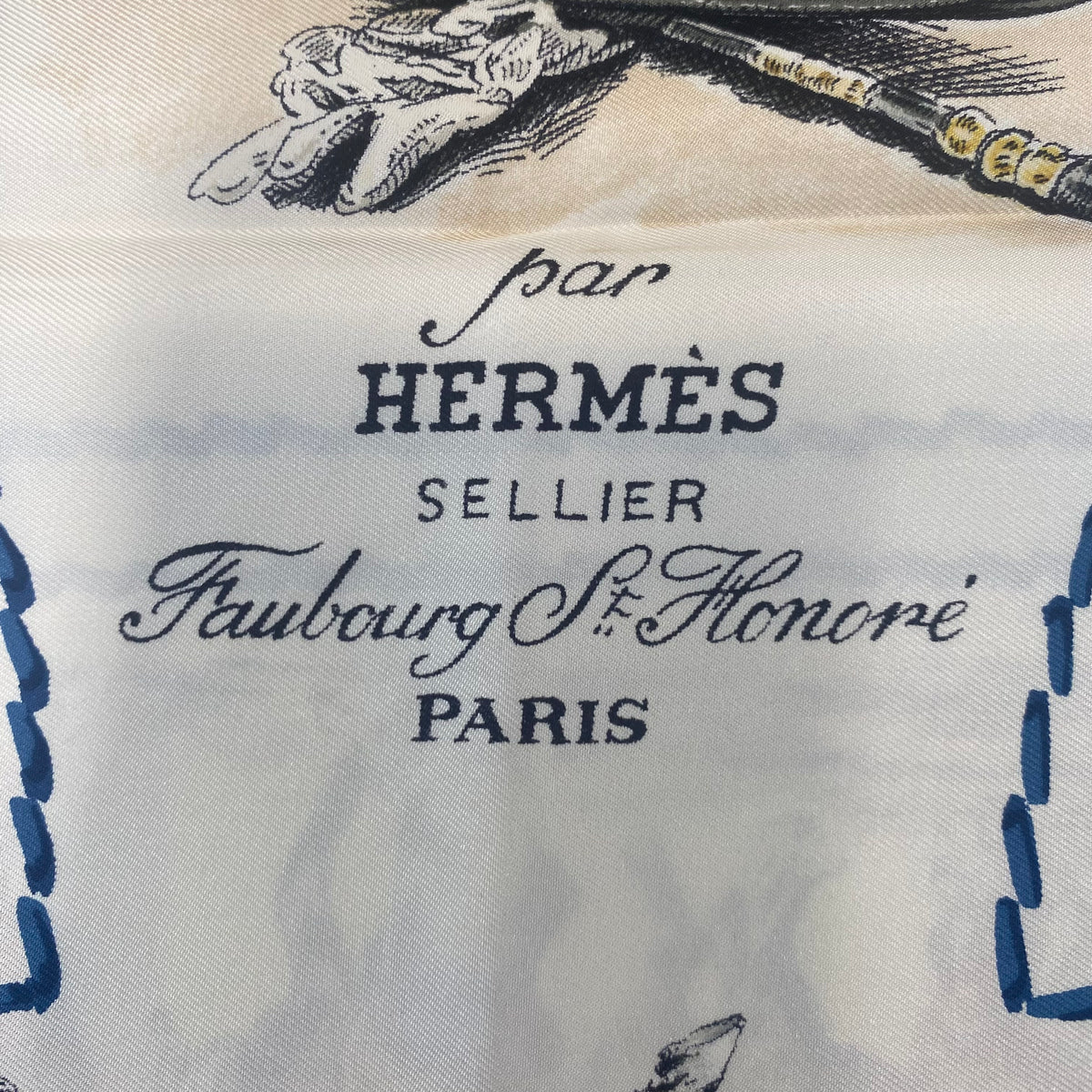 Hermès Cadre Noir Silk Scarf