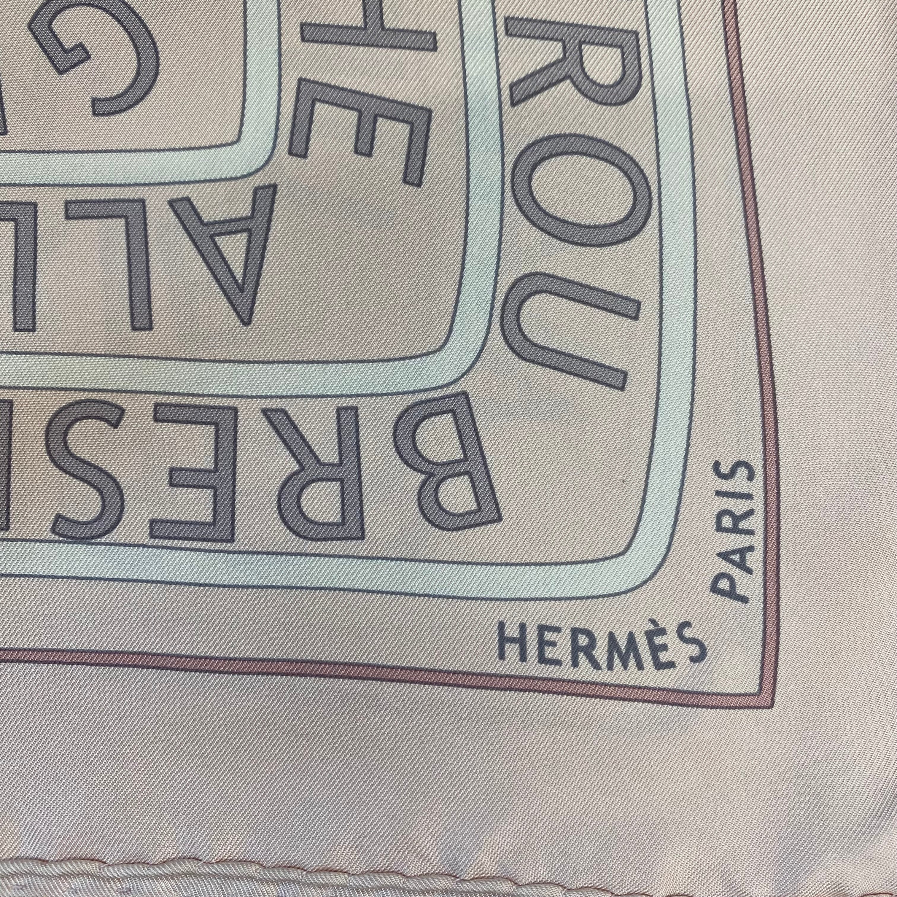 Hermès Les Sources De La Vie Silk Scarf Rare
