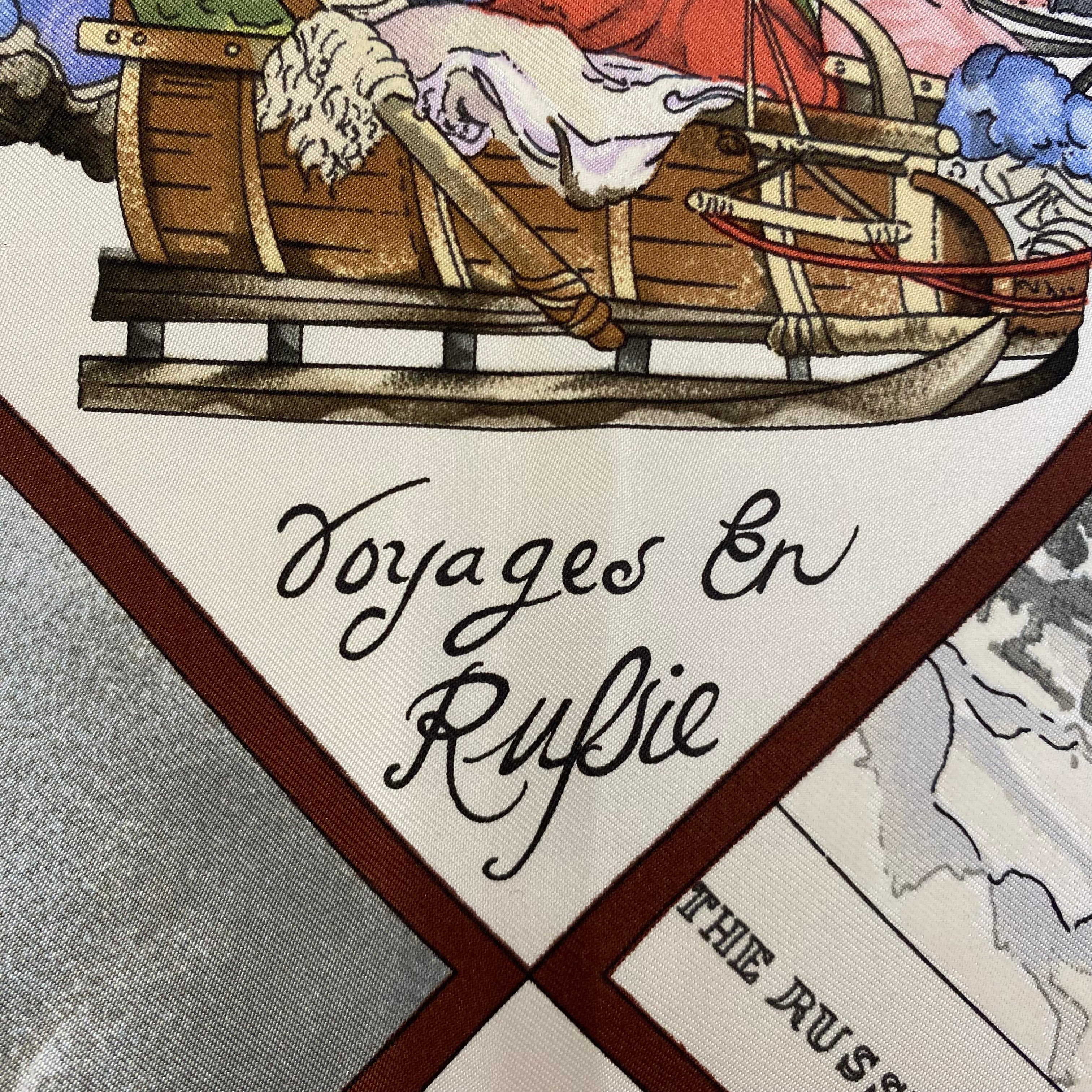 Hermès Voyages en Russie Silk Scarf Quite Rare