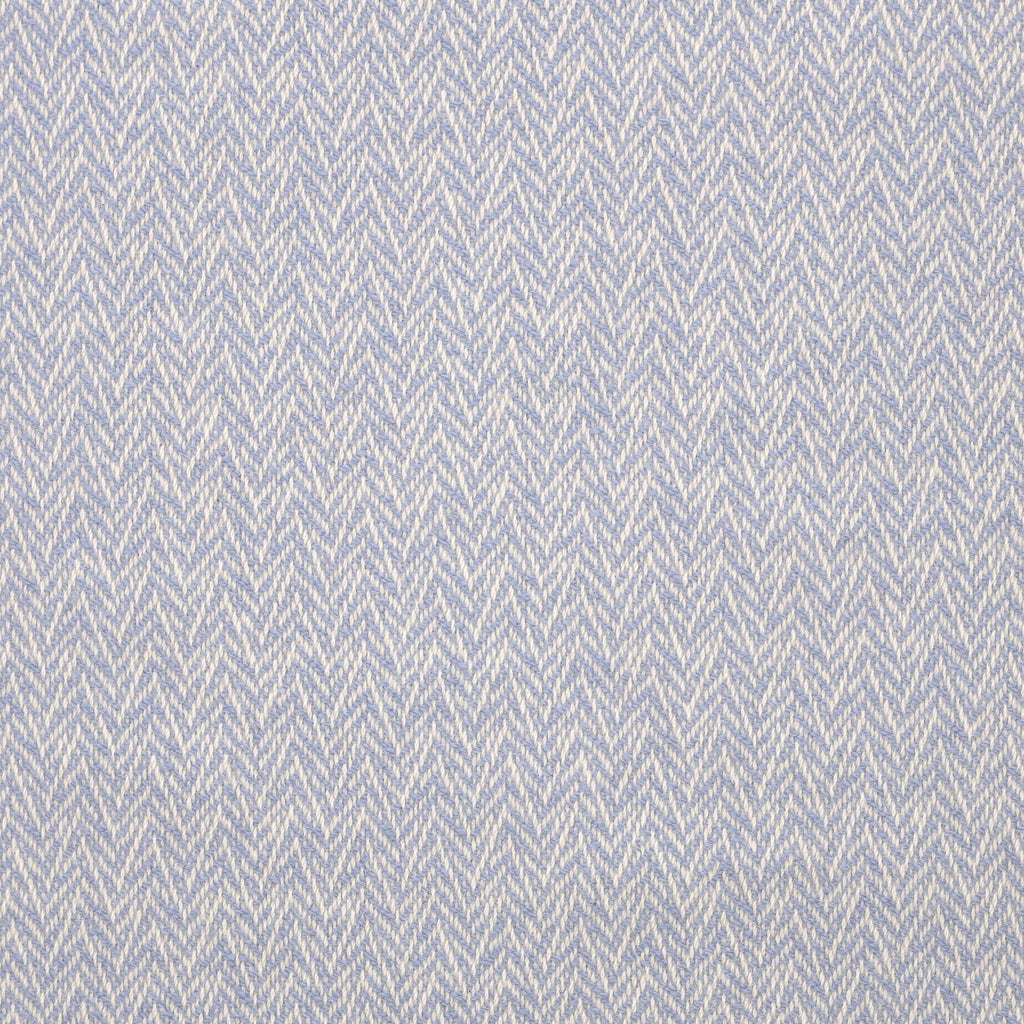 Brand New English Hazy Blue Patterned Luxury Woven Cashmere Cot Baby Blanket