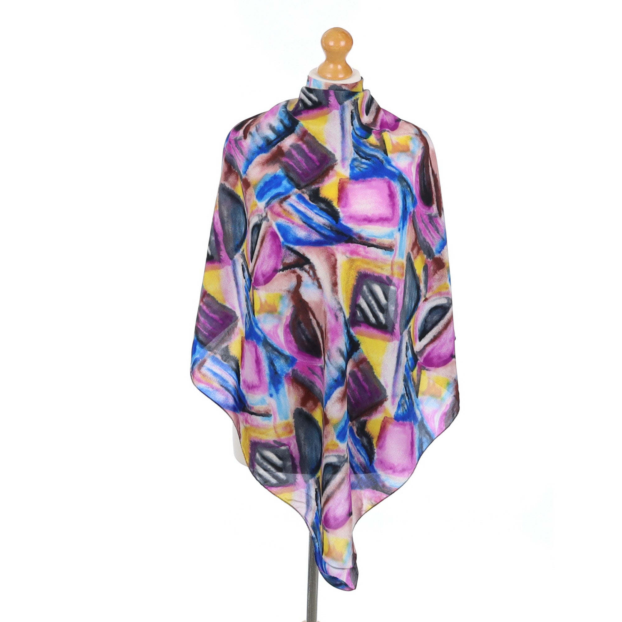 Colourful Abstract Silk Scarf