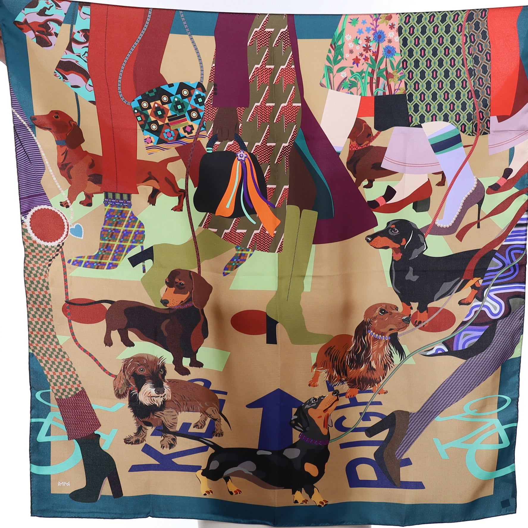 Brand New Marylène Madou Silk Scarf
