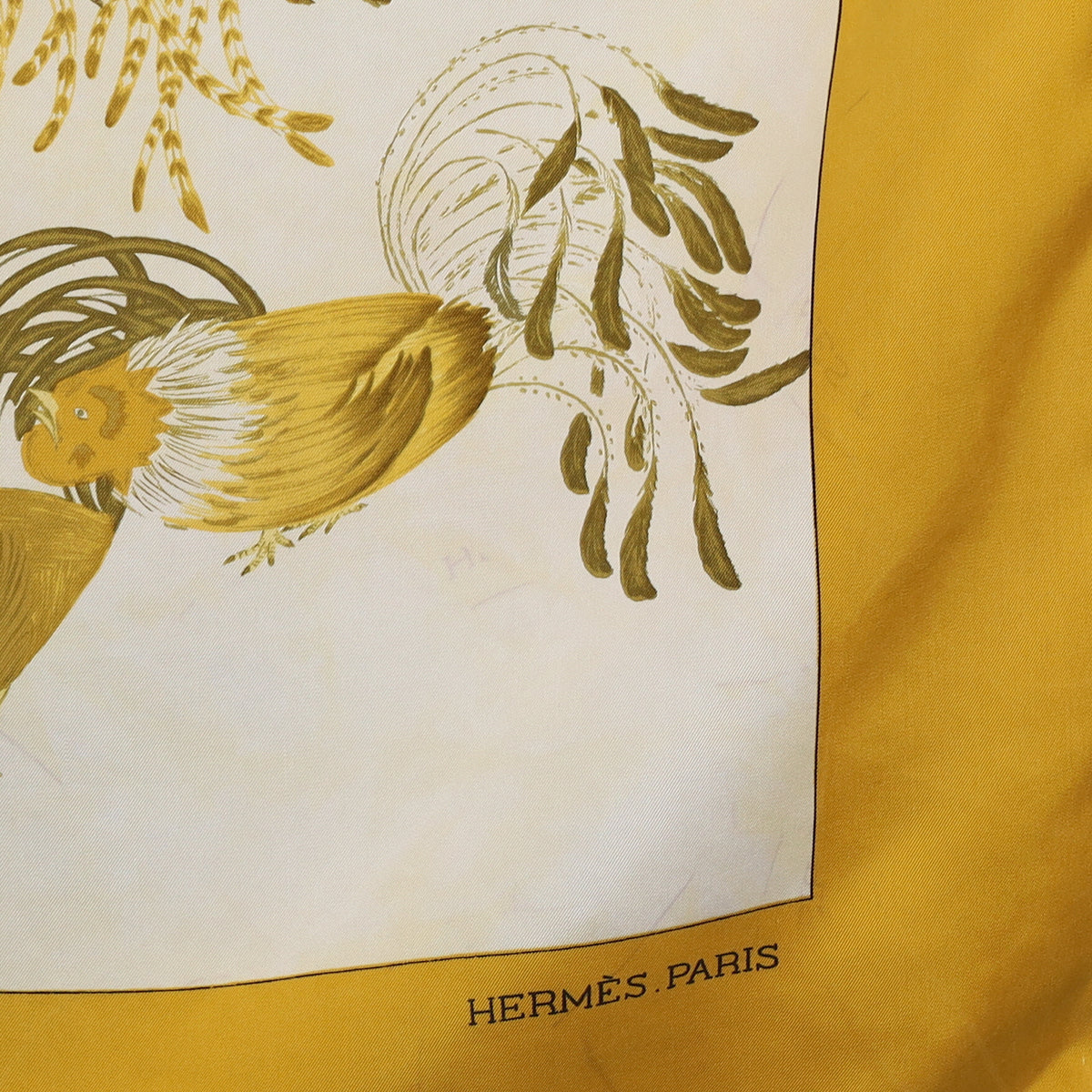 Hermès Les Coqs Vintage Silk Scarf Rare