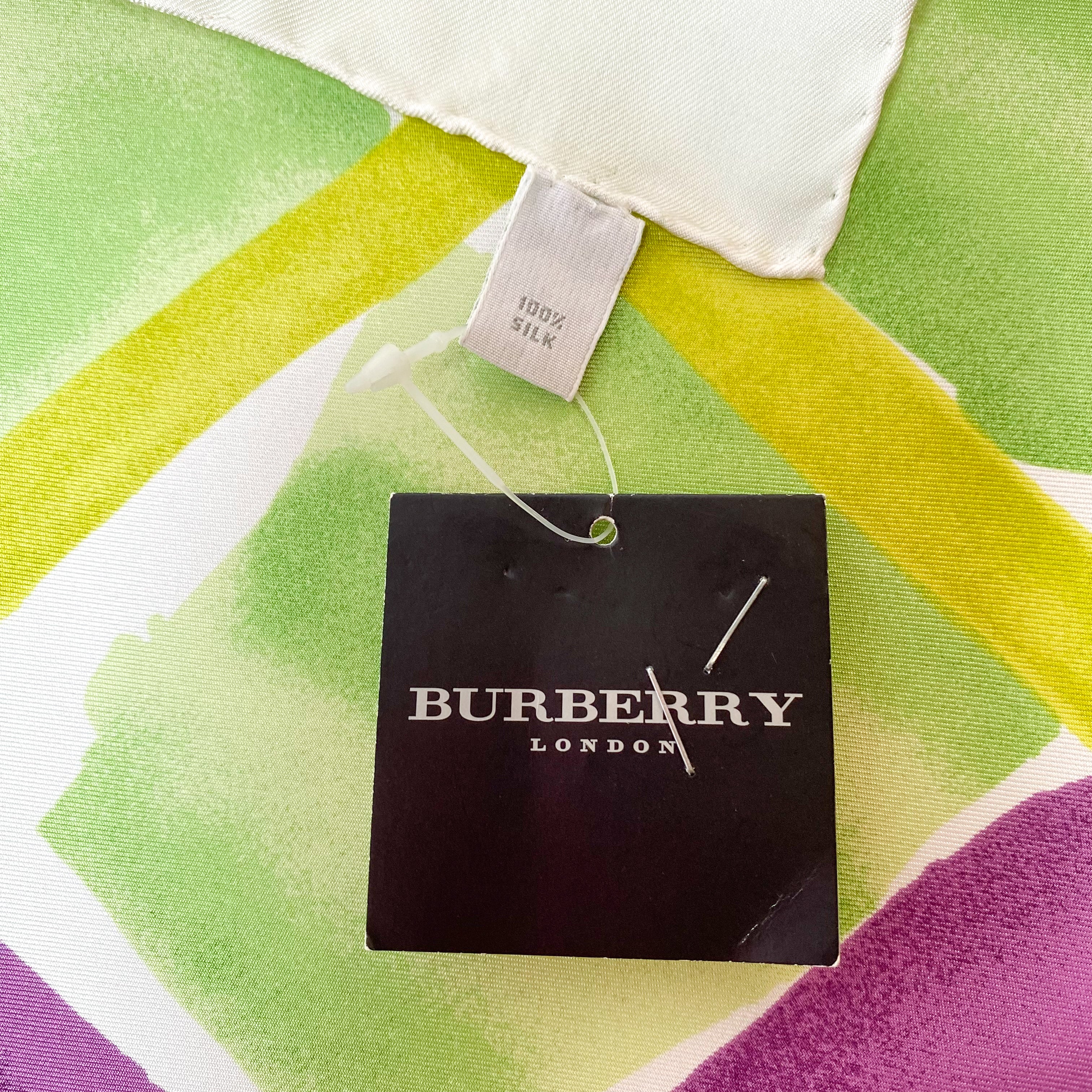 Brand New Burberry Designer Silk Scarf