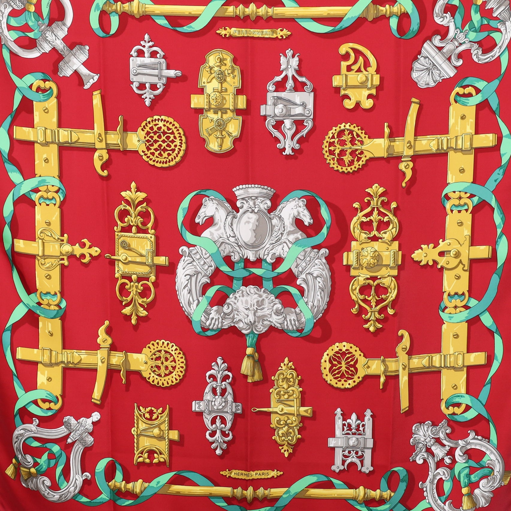 Hermès Ferronnerie Silk Scarf