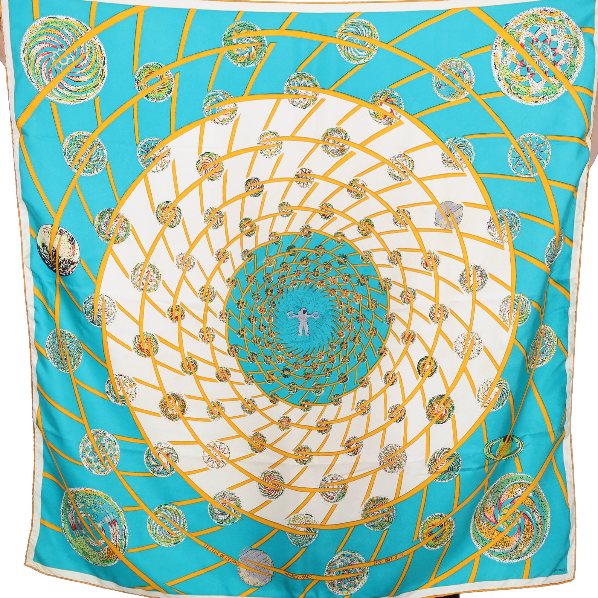 Hermès Les Feux de L’Espsce Silk Scarf Quite Rare
