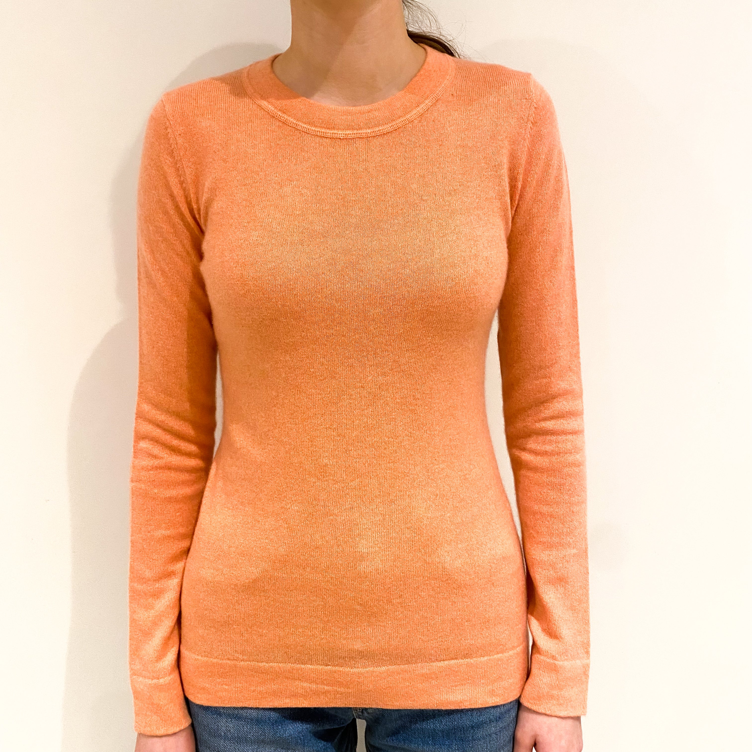 Peach Pink Crew Neck Jumper Extra Small