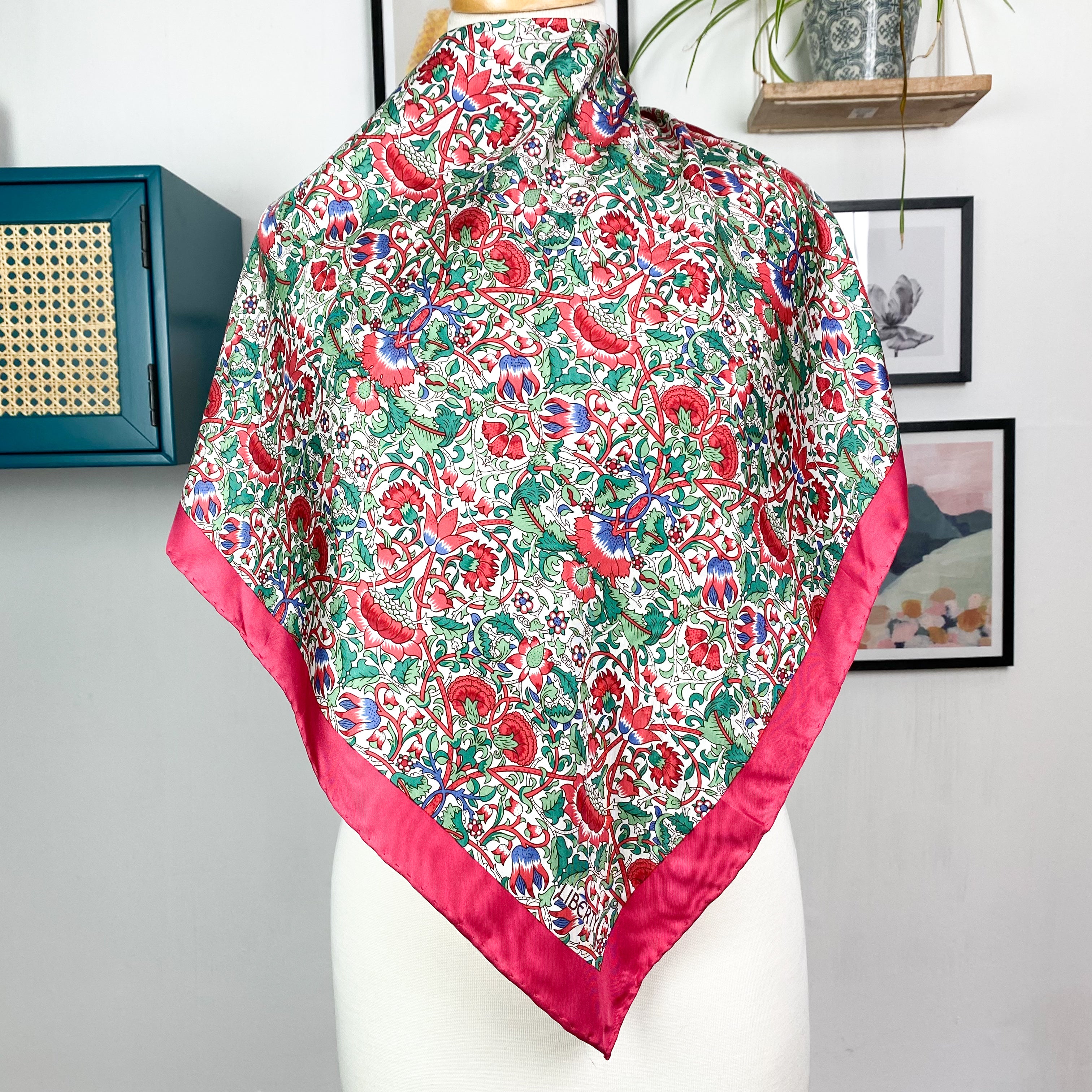 Liberty Floral Vintage Silk Scarf