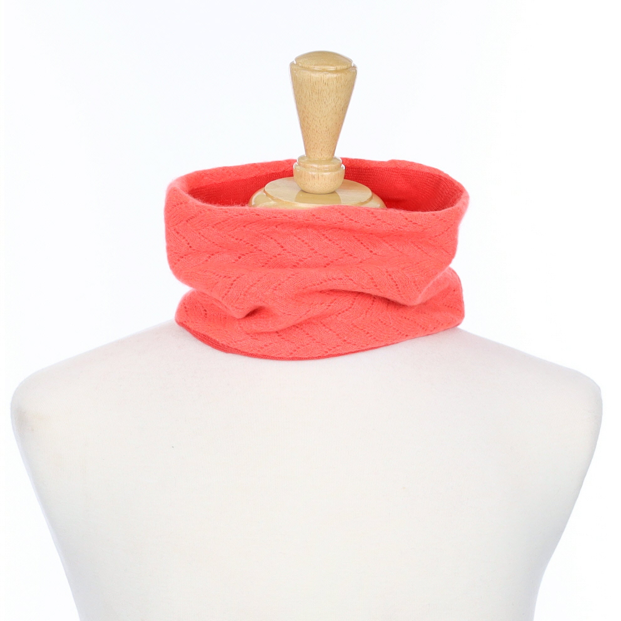 Fiery Orange Lace and Vermillion Neck Warmer