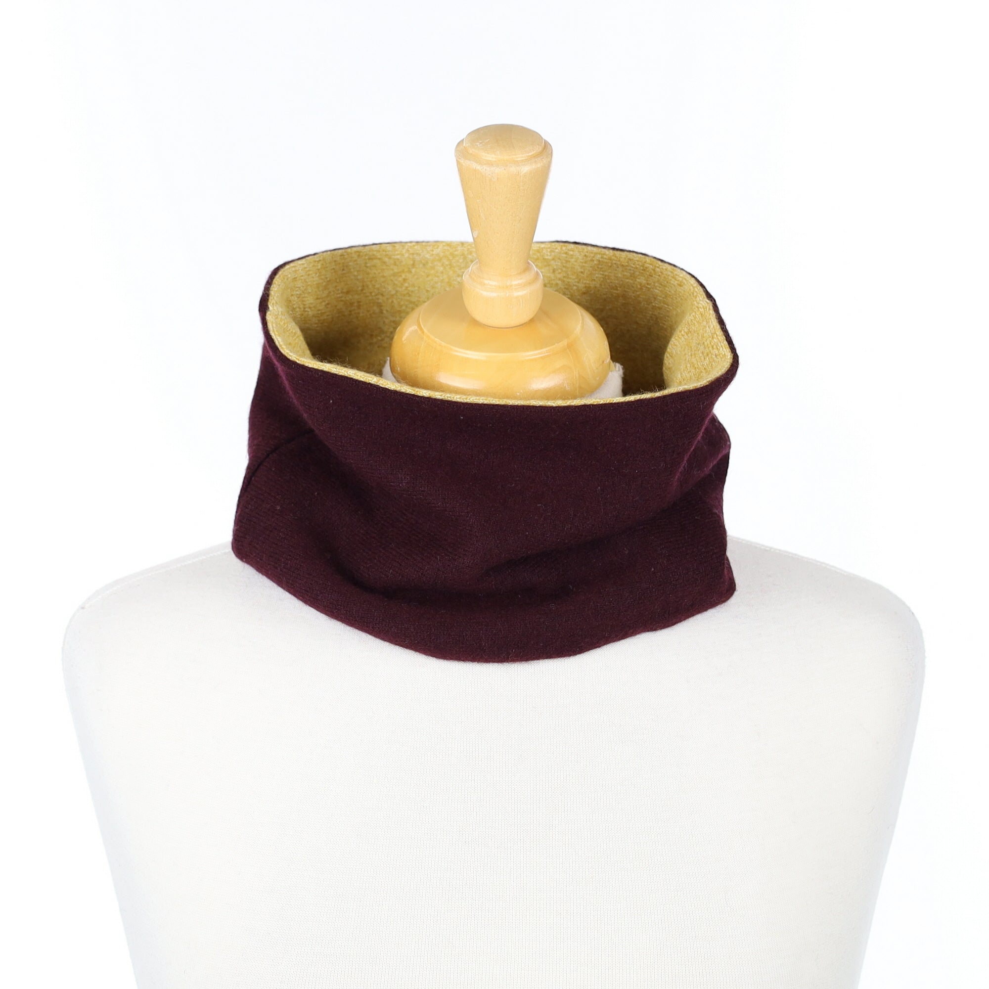 Deep Aubergine and Flaxen Neck Warmer