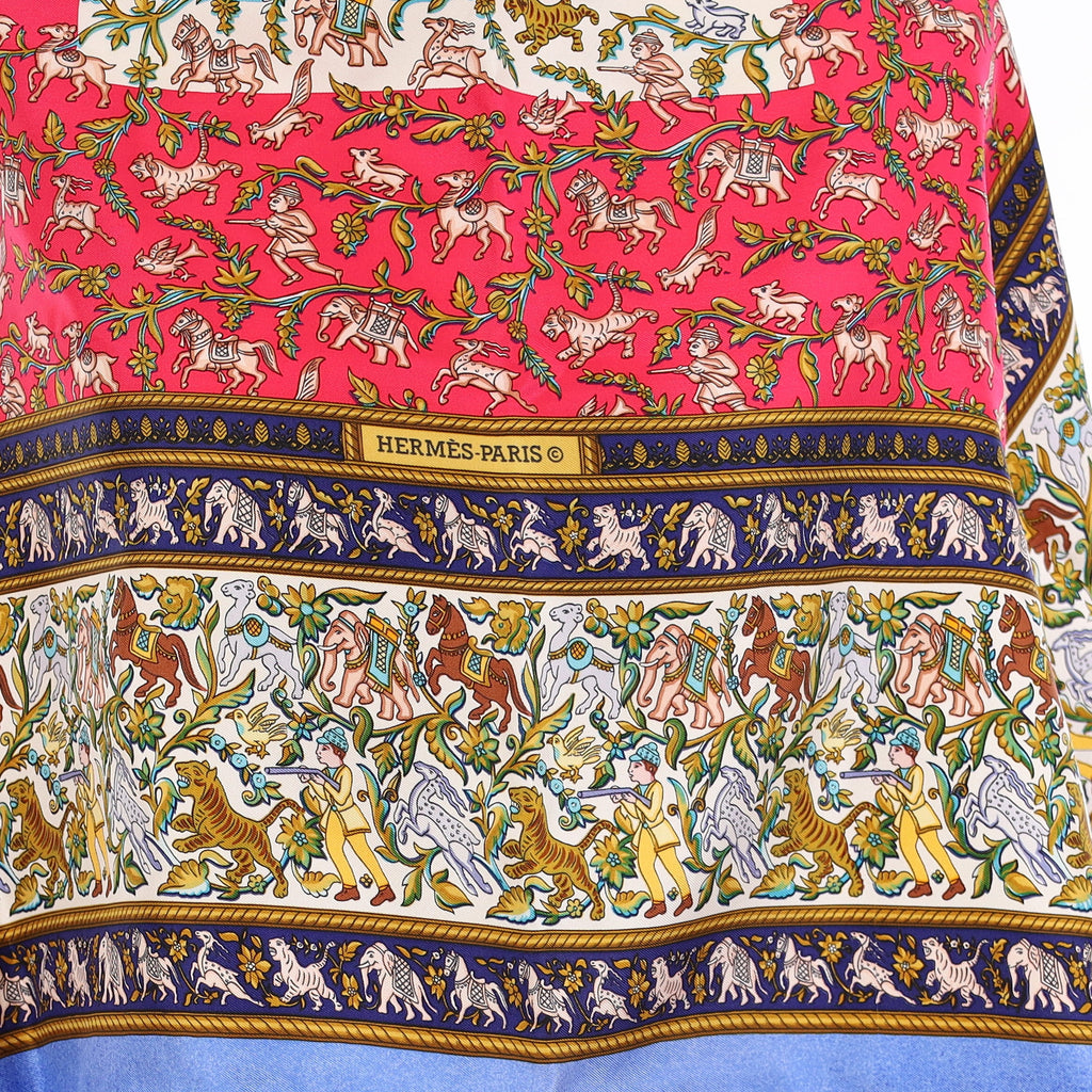 Pristine Hermès Chasse En Inde Silk Scarf